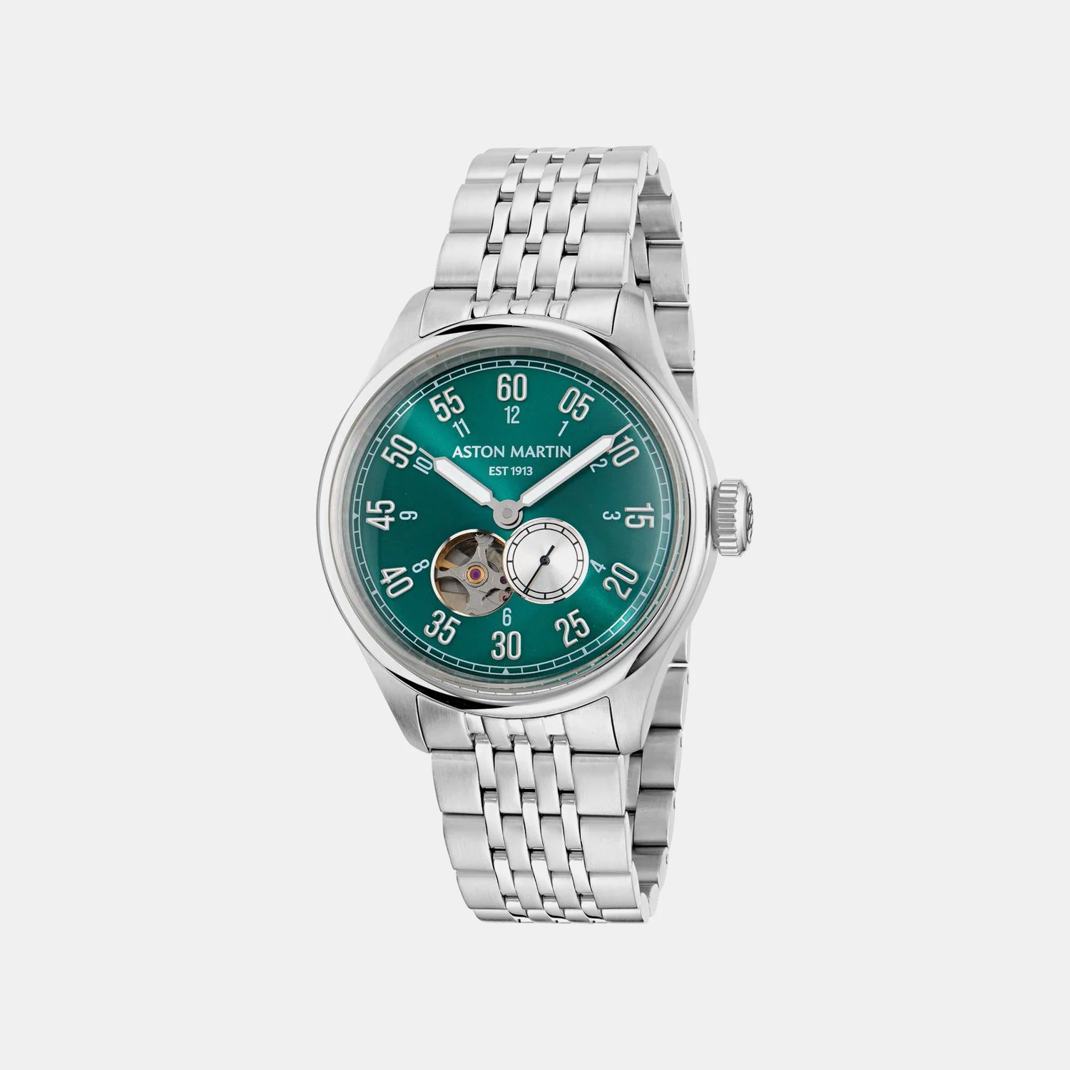 Timeless Men Automatic Green Dial Analog Leather Watch MTTS1F5043E - Image 4