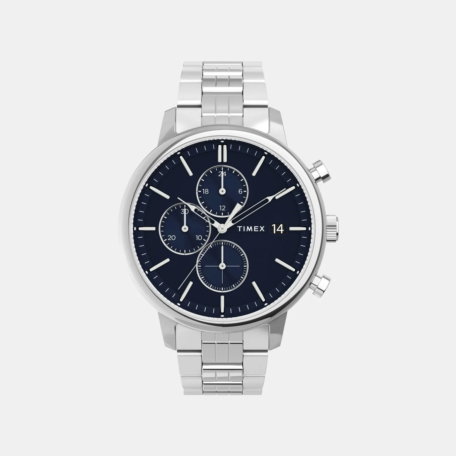 Chicago Men Quartz Blue Dial Chronograph Stainless Steel Watch TWEG26903