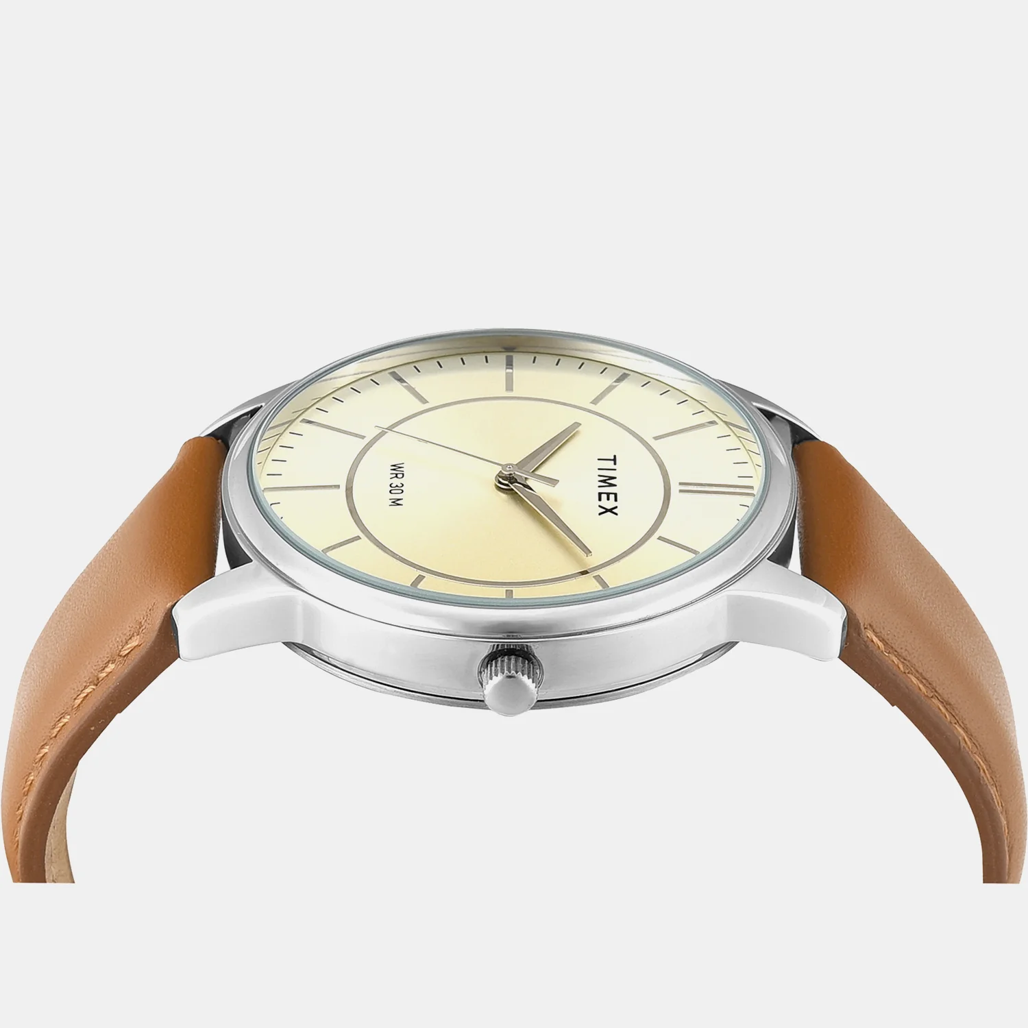 Classics Men Quartz Beige Dial Analog Leather Watch TWTG12100 - Image 4