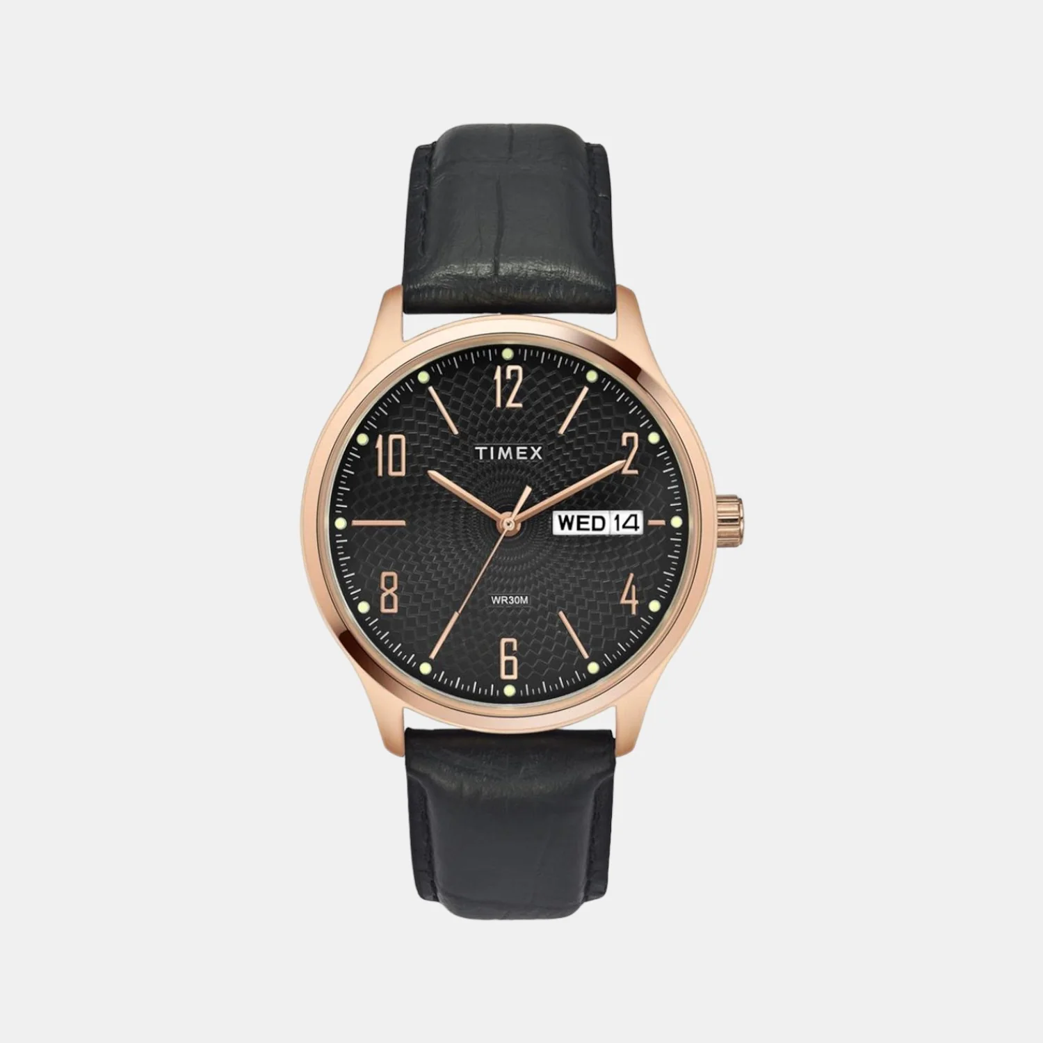 Classics Men Quartz Black Dial Analog Leather Watch TW0TG6516