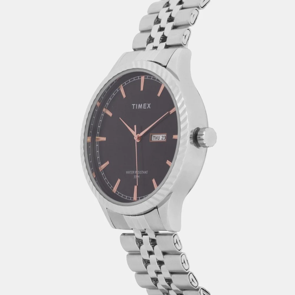 Classics Men Quartz Black Dial Analog Stainless Steel Watch TW0TG7500 - Image 3