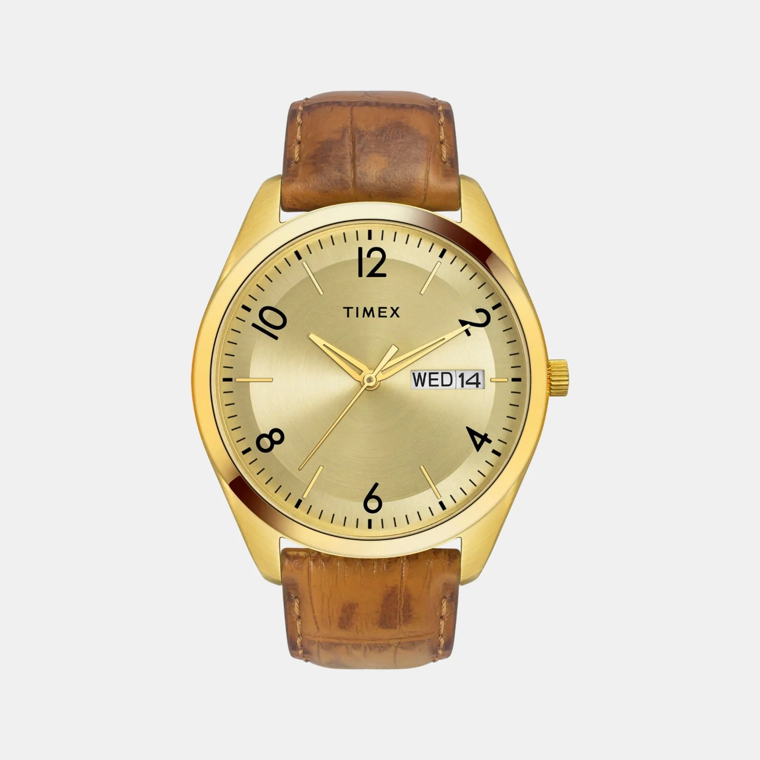 Classics Men Quartz Champagne Dial Analog Leather Watch TWTG10400