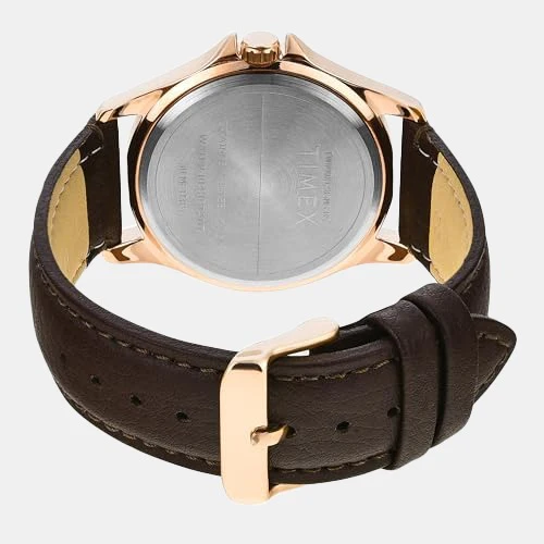 Classics Men Quartz Silver Dial Analog Leather Watch TW000X128 - Image 4