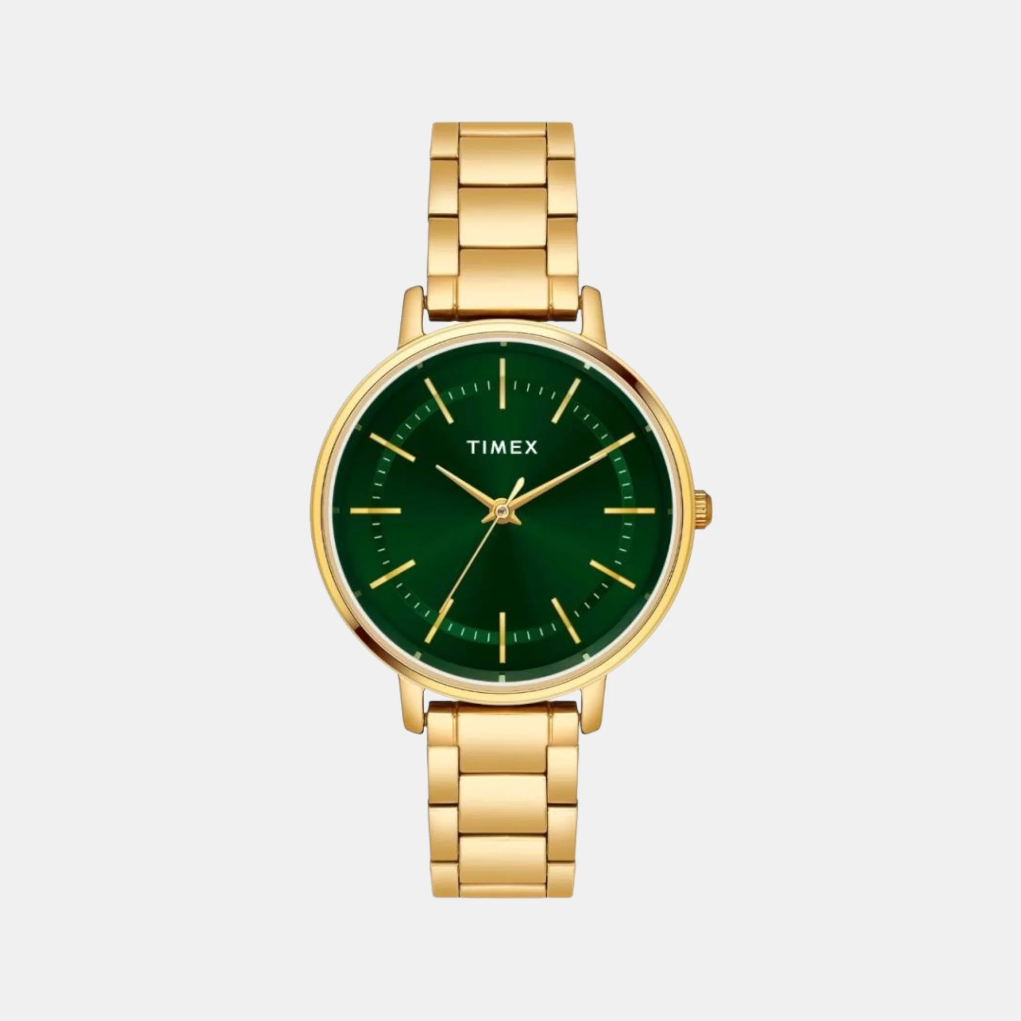 Classics Women Quartz Green Dial Analog Stainless Steel Watch TWEL15803