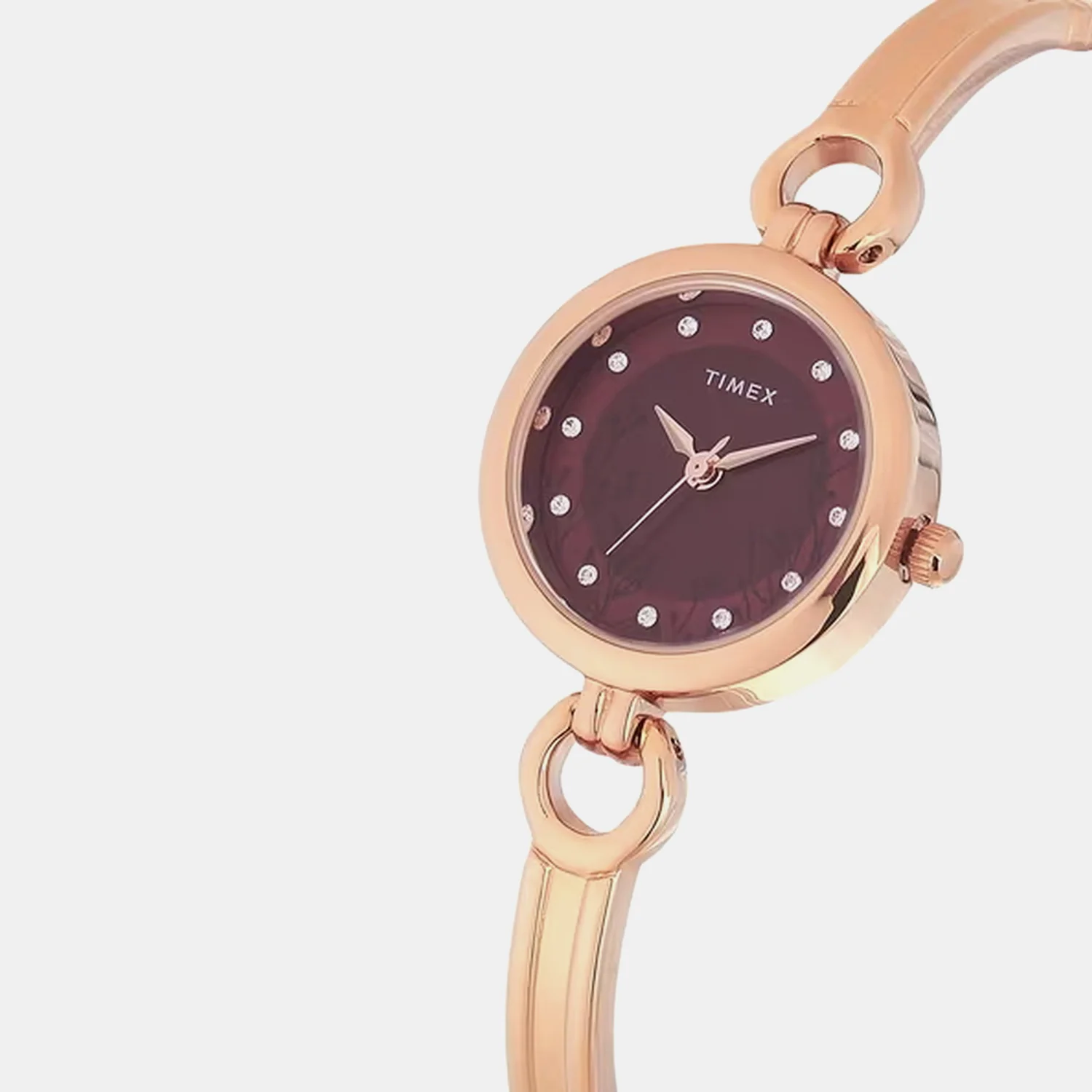 Classics Women Quartz Maroon Dial Analog Brass Watch TWEL11437 - Image 2