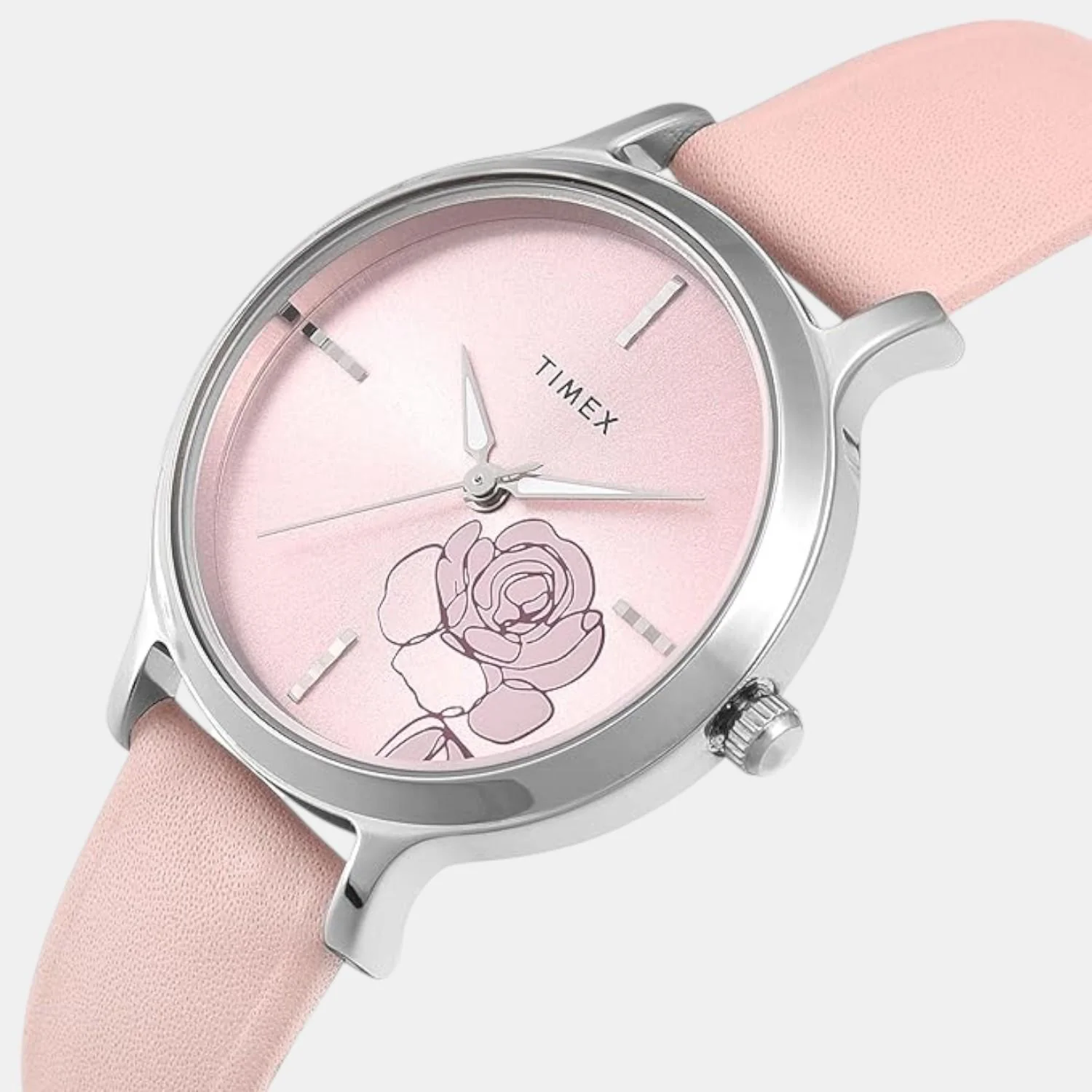 Classics Women Quartz Pink Dial Analog Leather Watch TWTL12307 - Image 3