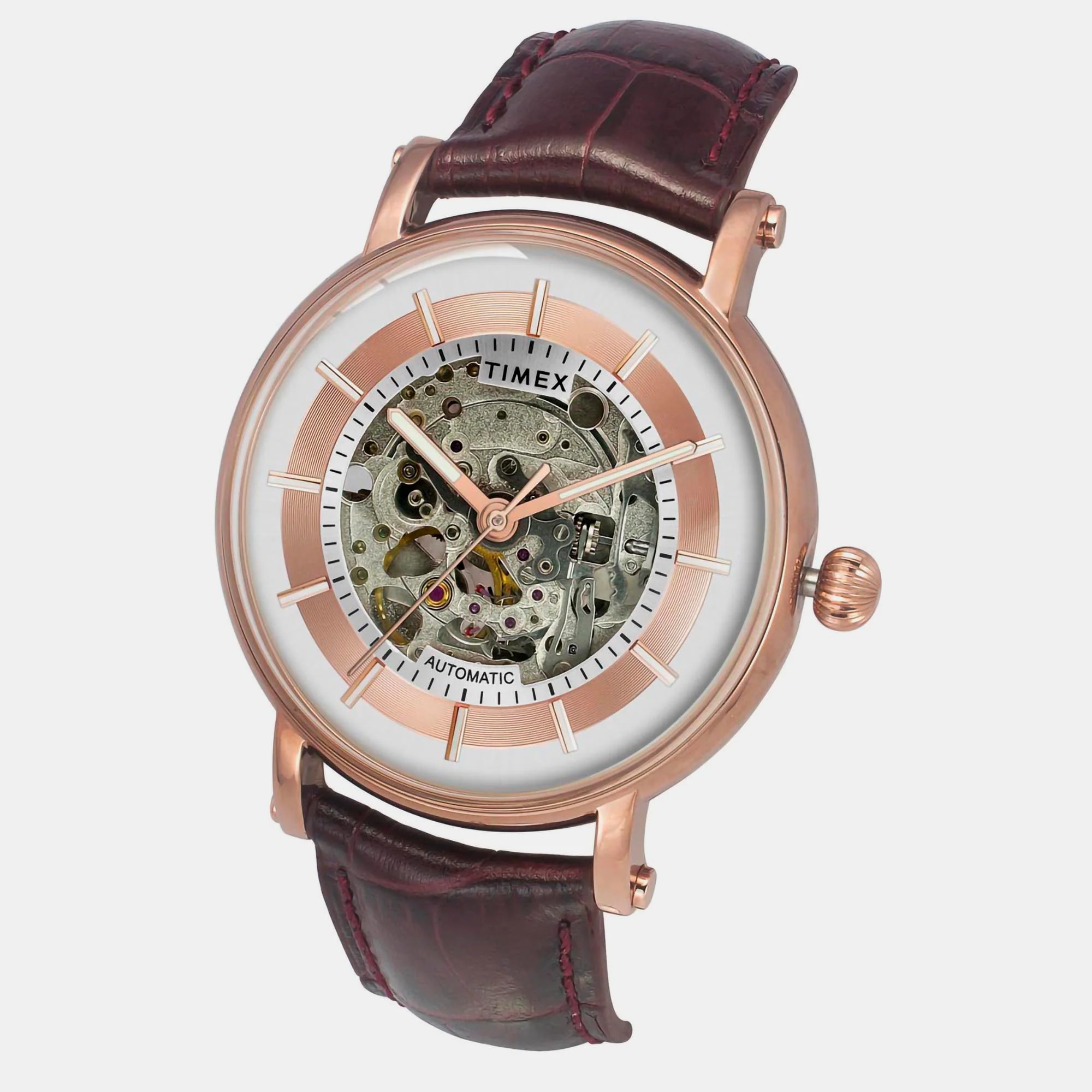 E Class Men Automatic Silver Dial Analog Leather Watch TWEG16719 - Image 4