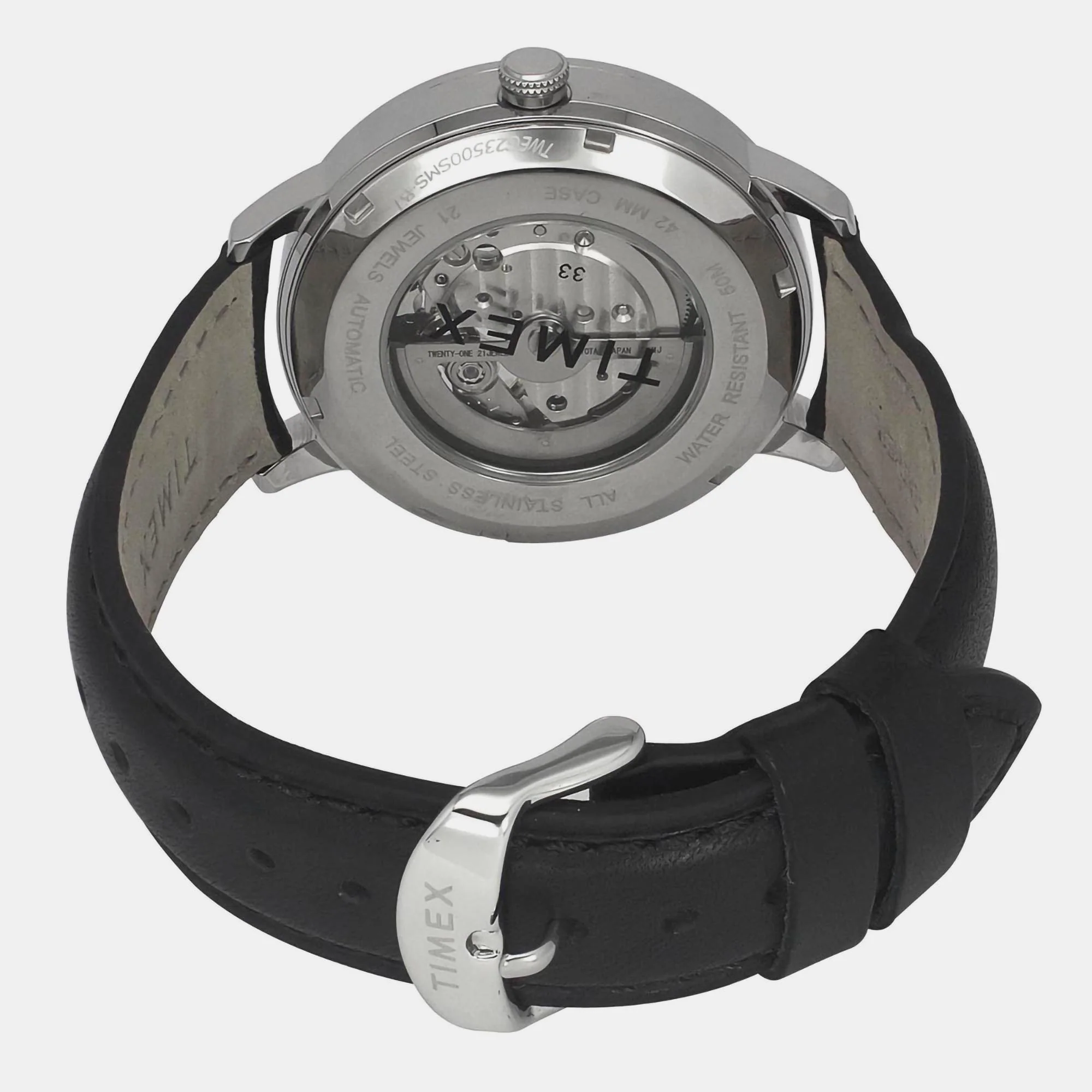 E Class Men Automatic Silver Dial Analog Leather Watch TWEG23500 - Image 2