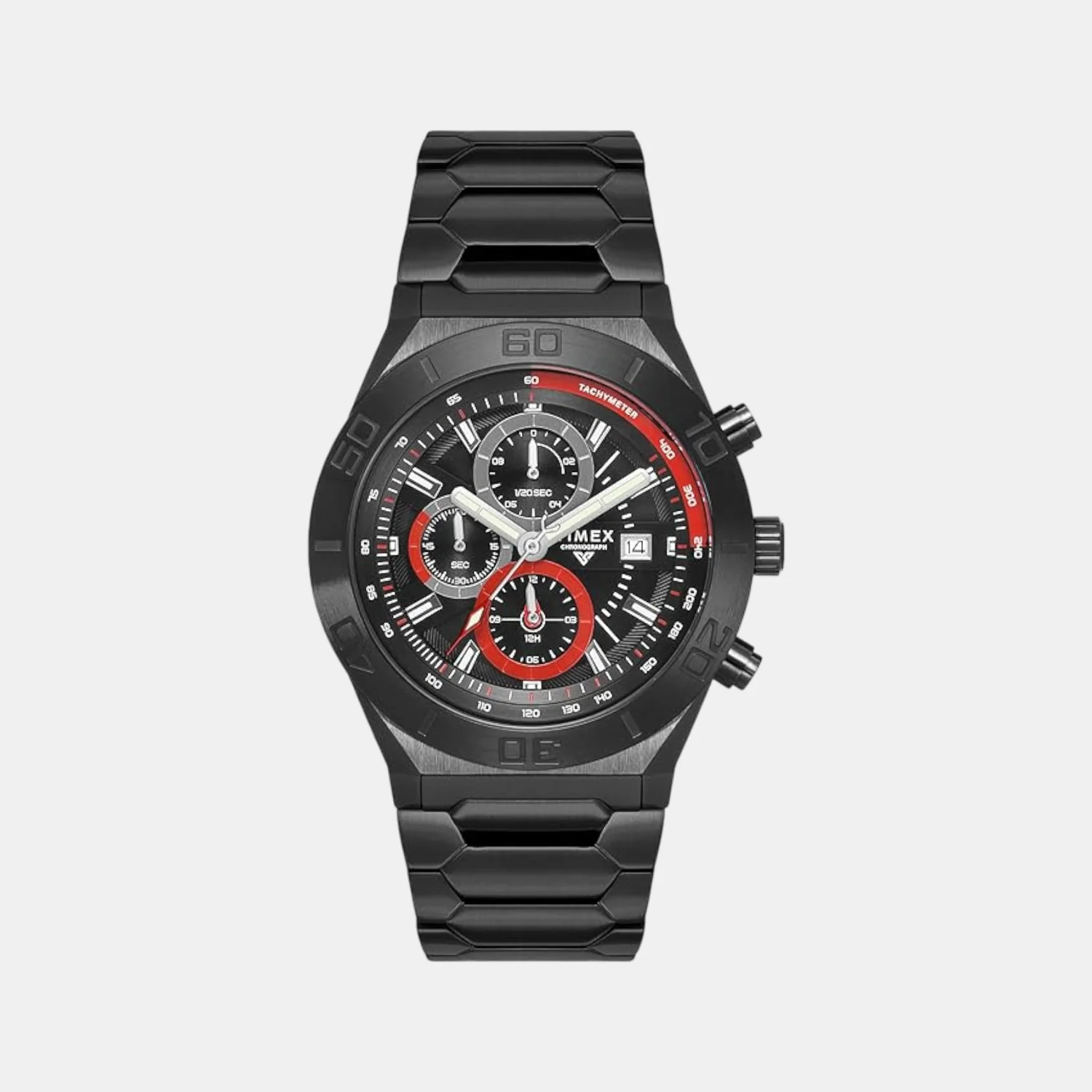E Class Men Quartz Black Dial Chronograph Stainless Steel Watch TWEG24902 - Image 2