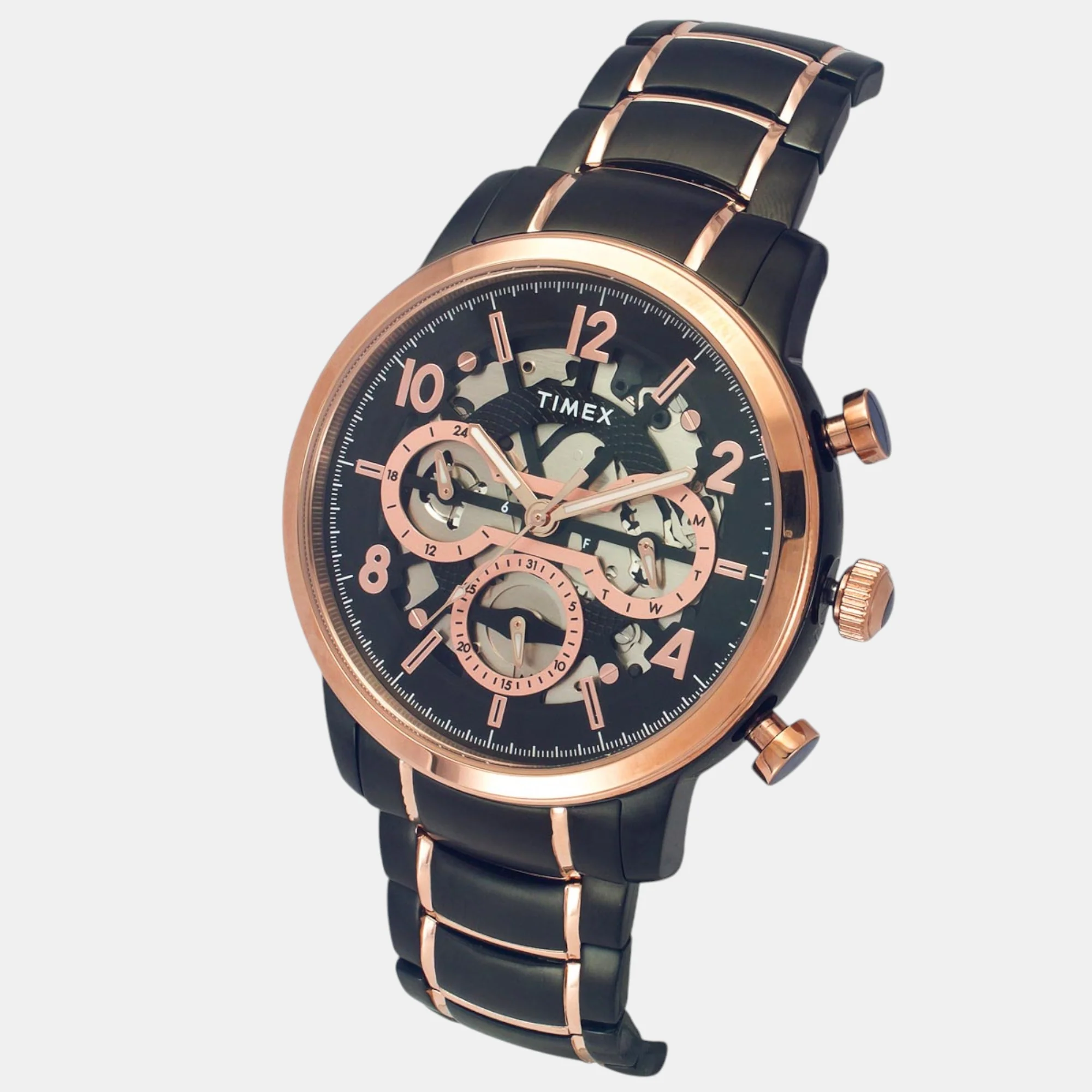 E Class Men Quartz Black Dial Multi-Function Stainless Steel Watch TWEG20206 - Image 2
