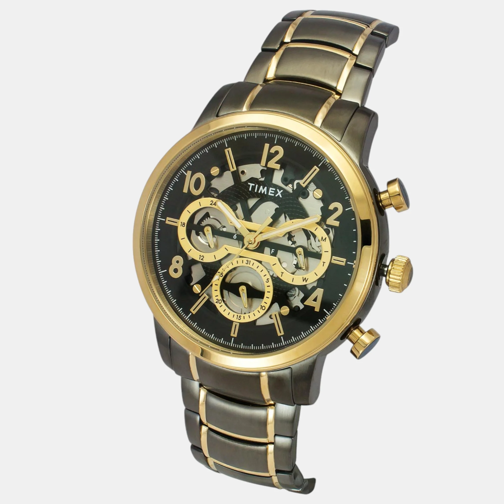 E Class Men Quartz Black Dial Multi-Function Stainless Steel Watch TWEG20208 - Image 2