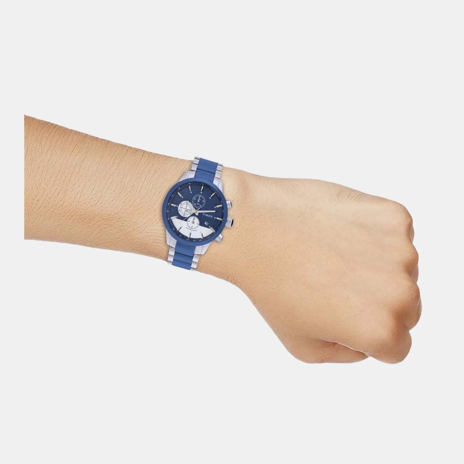 E Class Men Quartz Blue Dial Chronograph Stainless Steel Watch TWEG19404 - Image 6