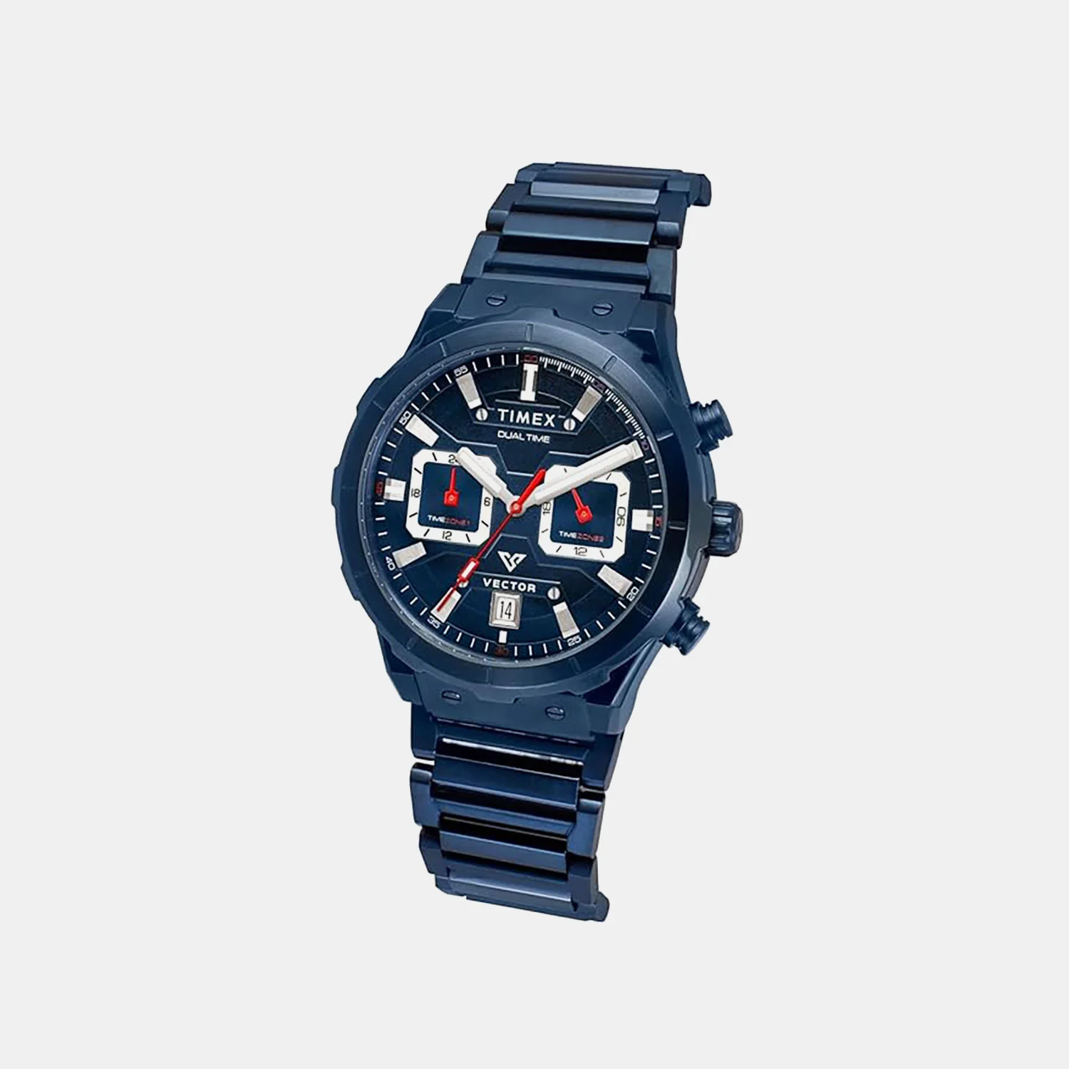 E Class Men Quartz Blue Dial Chronograph Stainless Steel Watch TWEG24801 - Image 2