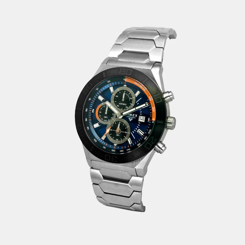 E Class Men Quartz Blue Dial Chronograph Stainless Steel Watch TWEG24900 - Image 2