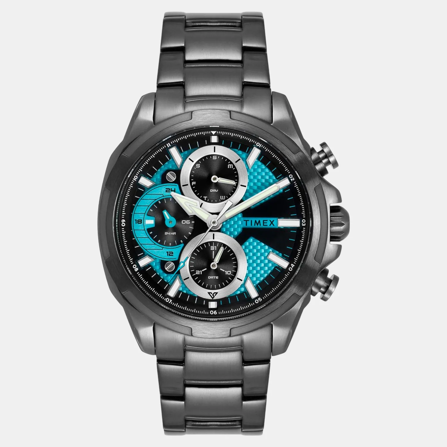 E Class Men Quartz Dual Tone Dial Multi-Function Stainless Steel Watch TWEG25002