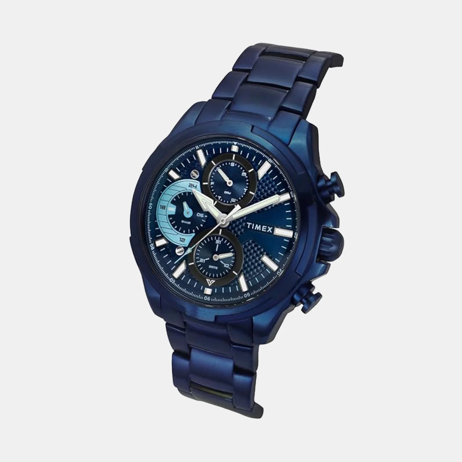 E Class Men Quartz Blue Dial Multi-Function Stainless Steel Watch TWEG25003 - Image 2