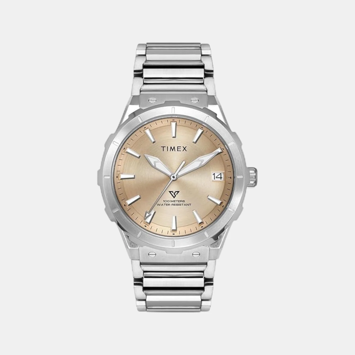 E Class Men Quartz Champagne Dial Analog Stainless Steel Watch TWEG24803 - Image 2