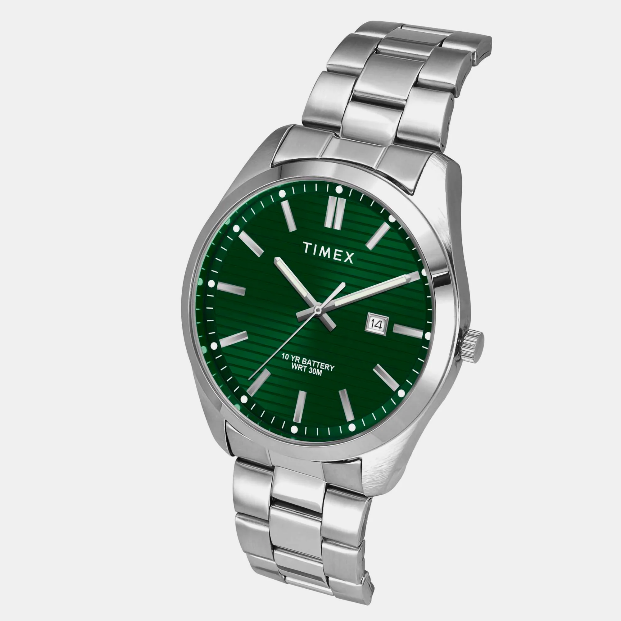 E Class Men Quartz Green Dial Analog Stainless Steel Watch TWTG10409 - Image 4