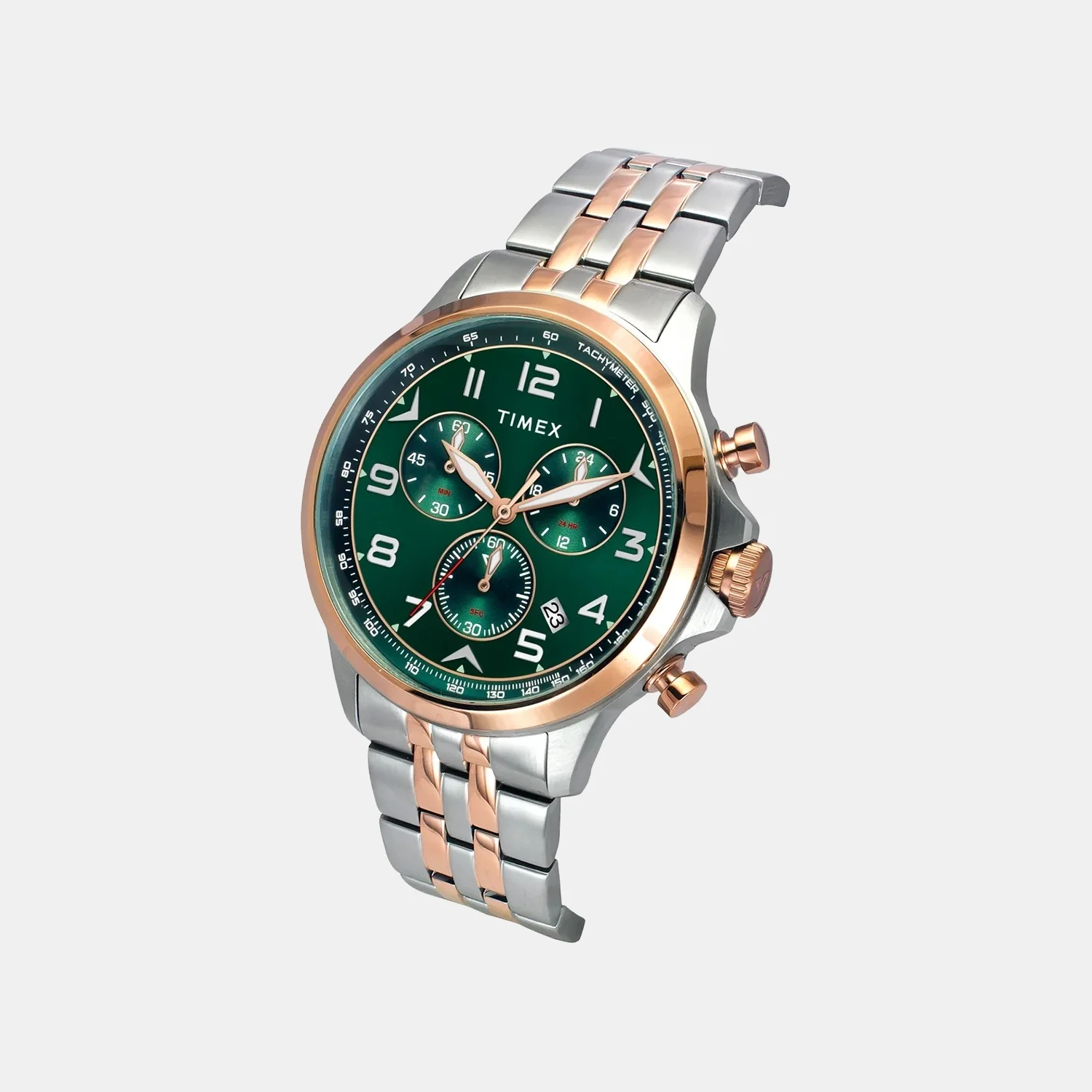 E Class Men Quartz Green Dial Chronograph Stainless Steel Watch TWEG25102 - Image 2