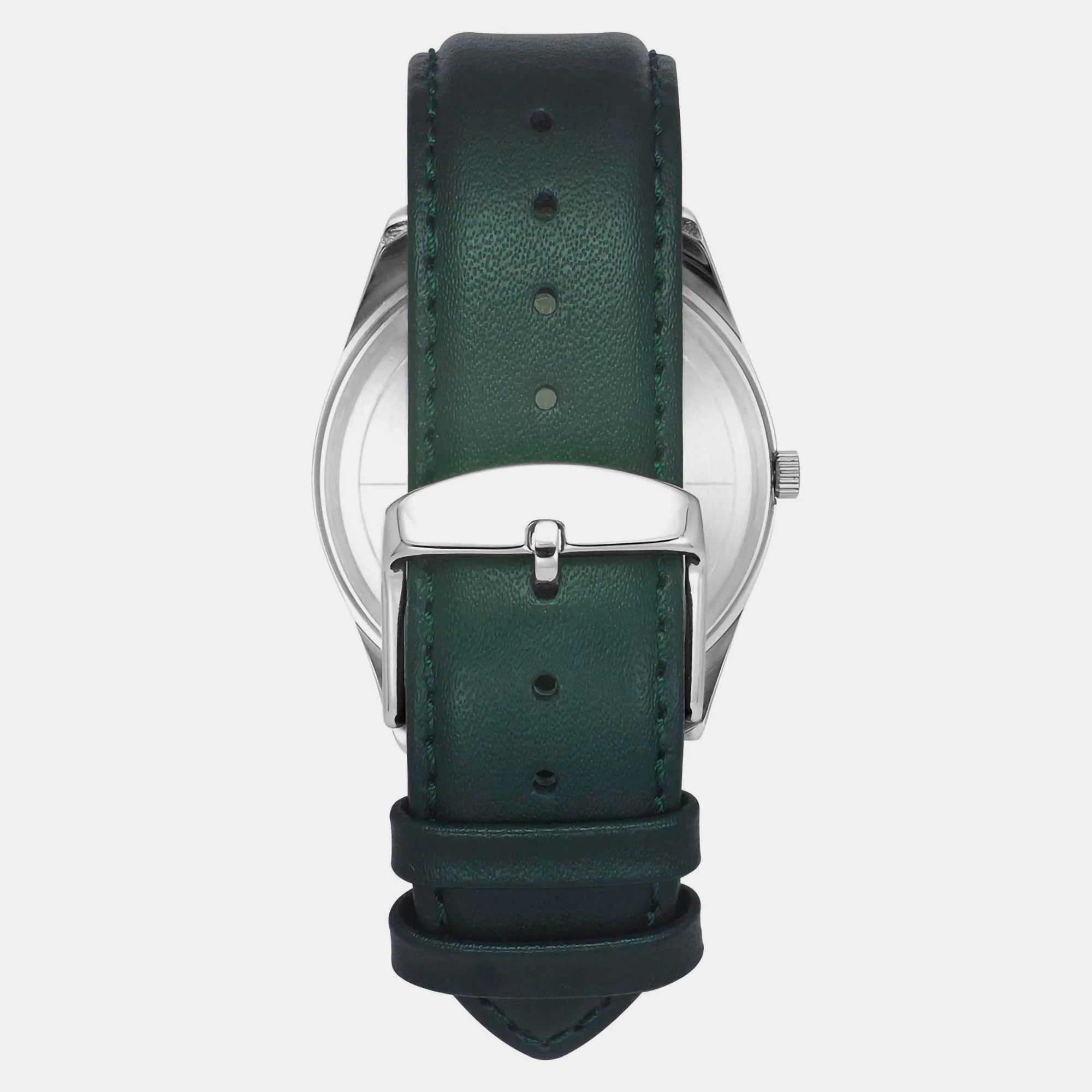 E Class Men Quartz Silver Dial Analog Leather Watch TWTG10407 - Image 3