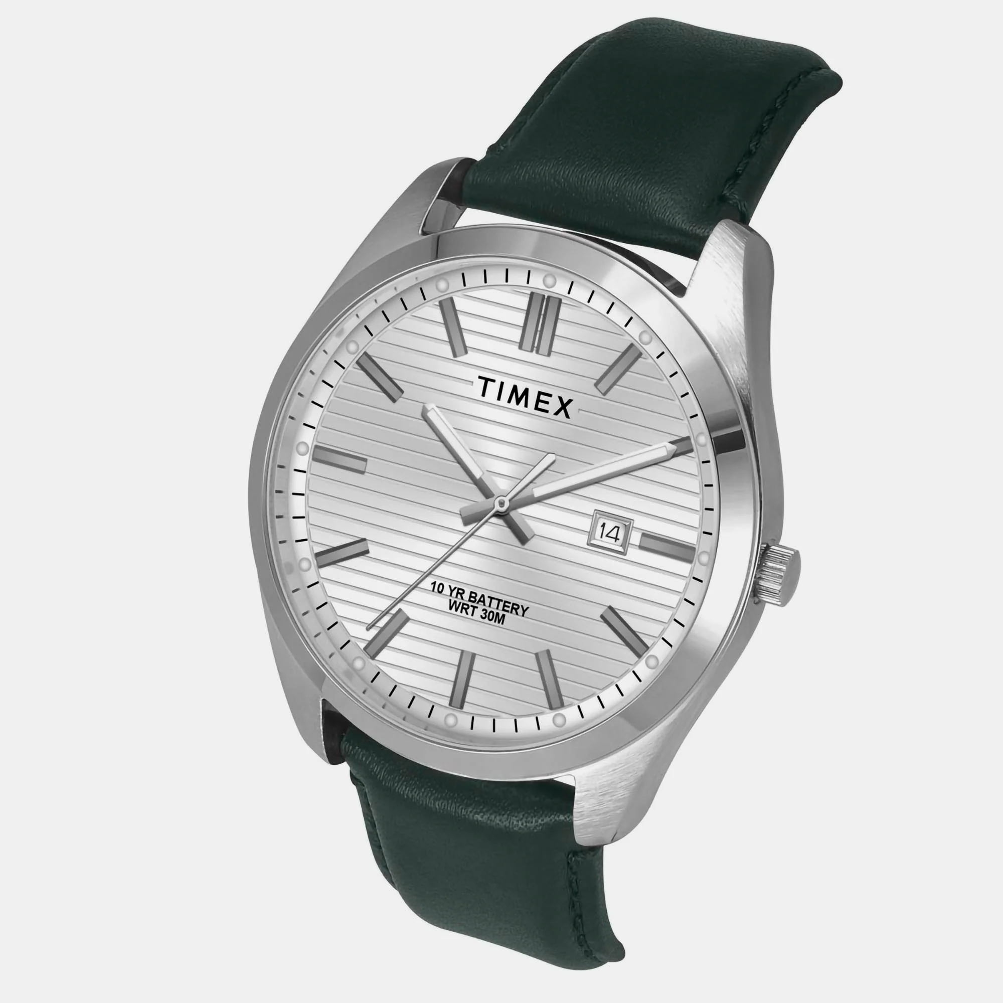 E Class Men Quartz Silver Dial Analog Leather Watch TWTG10407 - Image 4