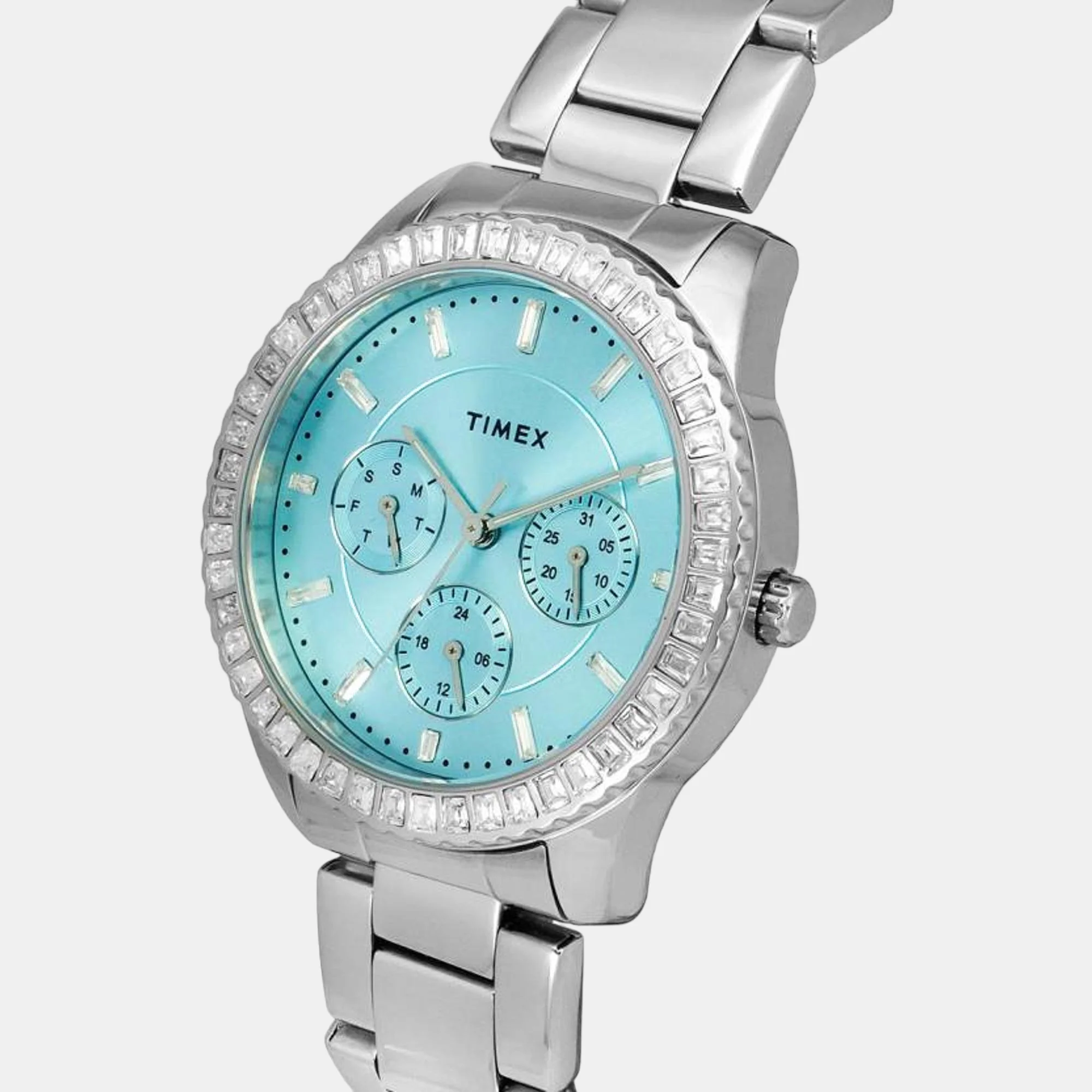 E Class Women Quartz Blue Dial Chronograph Stainless Steel Watch TWEL16800 - Image 4