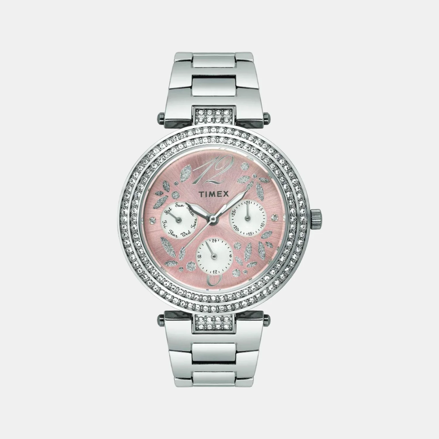 E Class Women Quartz Silver Dial Chronograph Stainless Steel Watch TWEL12002