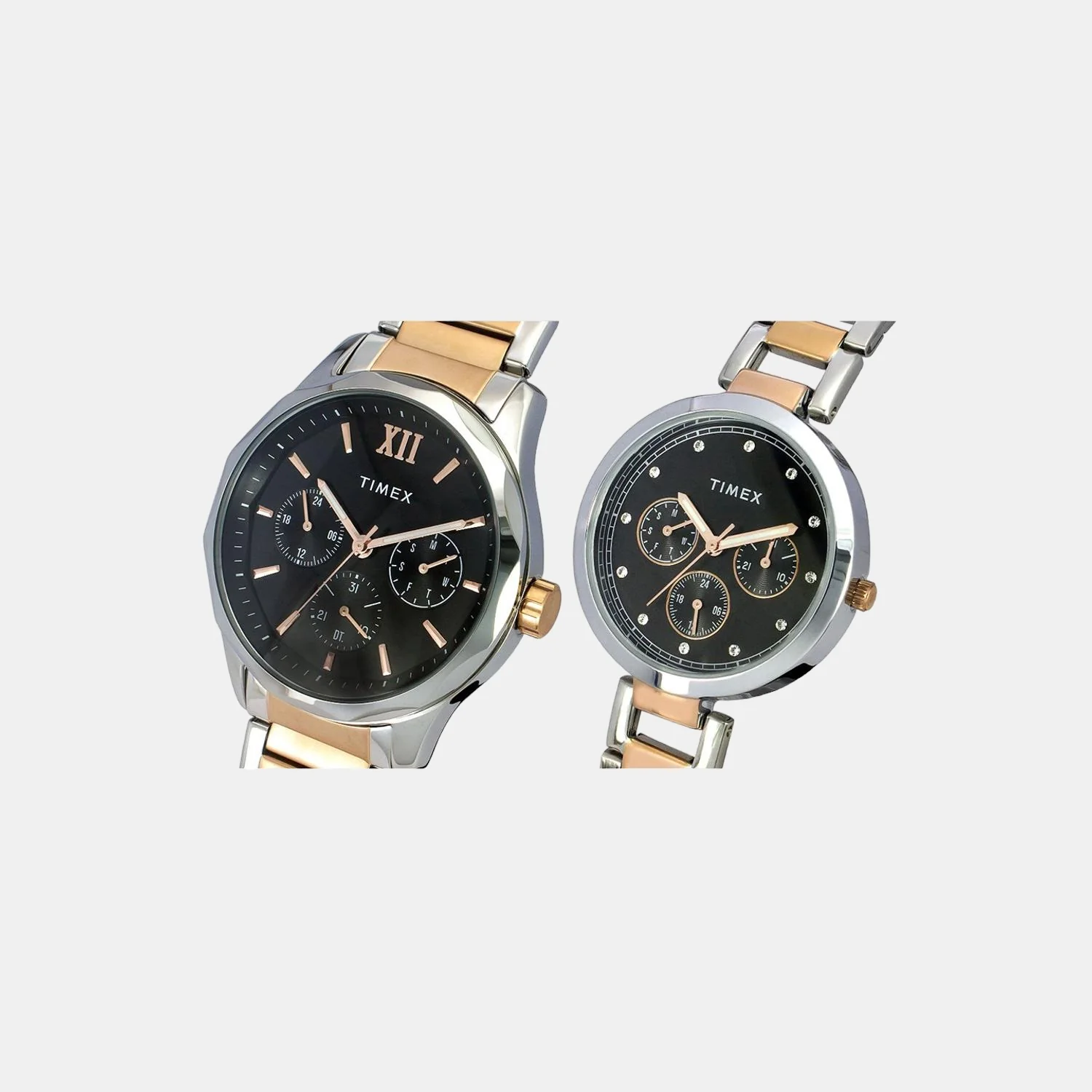 Empera Couple Quartz Black Dial Multi-Function Stainless Steel Watch TW00PR279 - Image 5