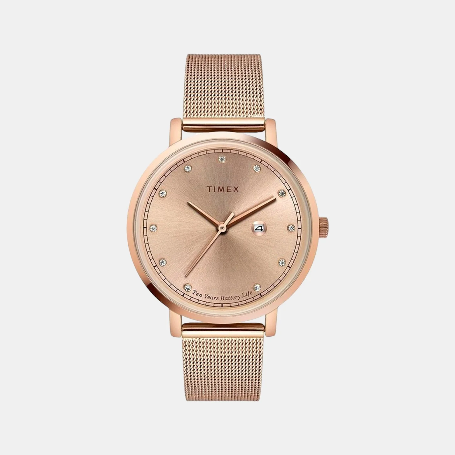Empera Women Quartz Rose Gold Dial Analog Stainless Steel Watch TWEL12902