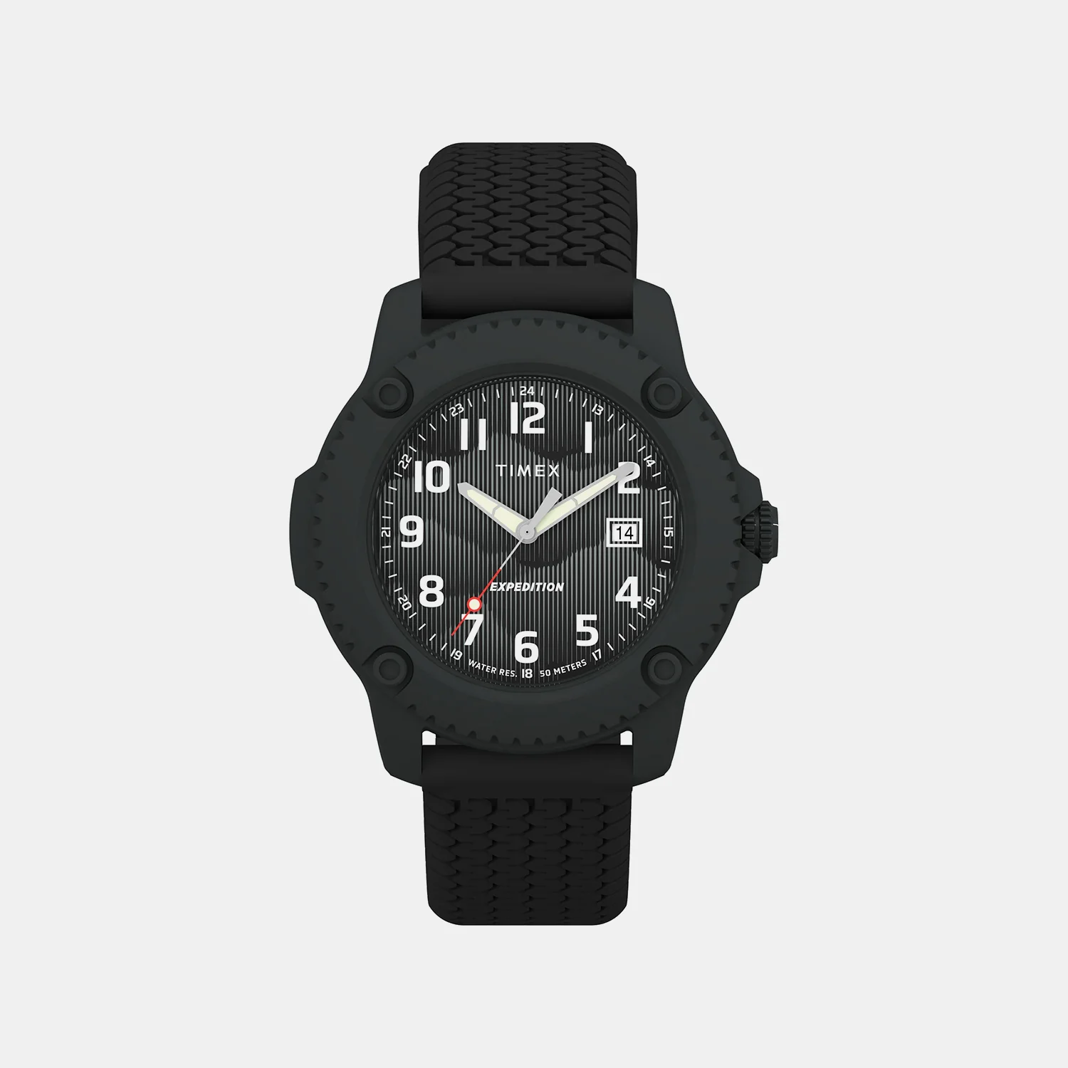 Expedition Timber Men Quartz Black Dial Analog Silicone Watch TW4B34800UJ