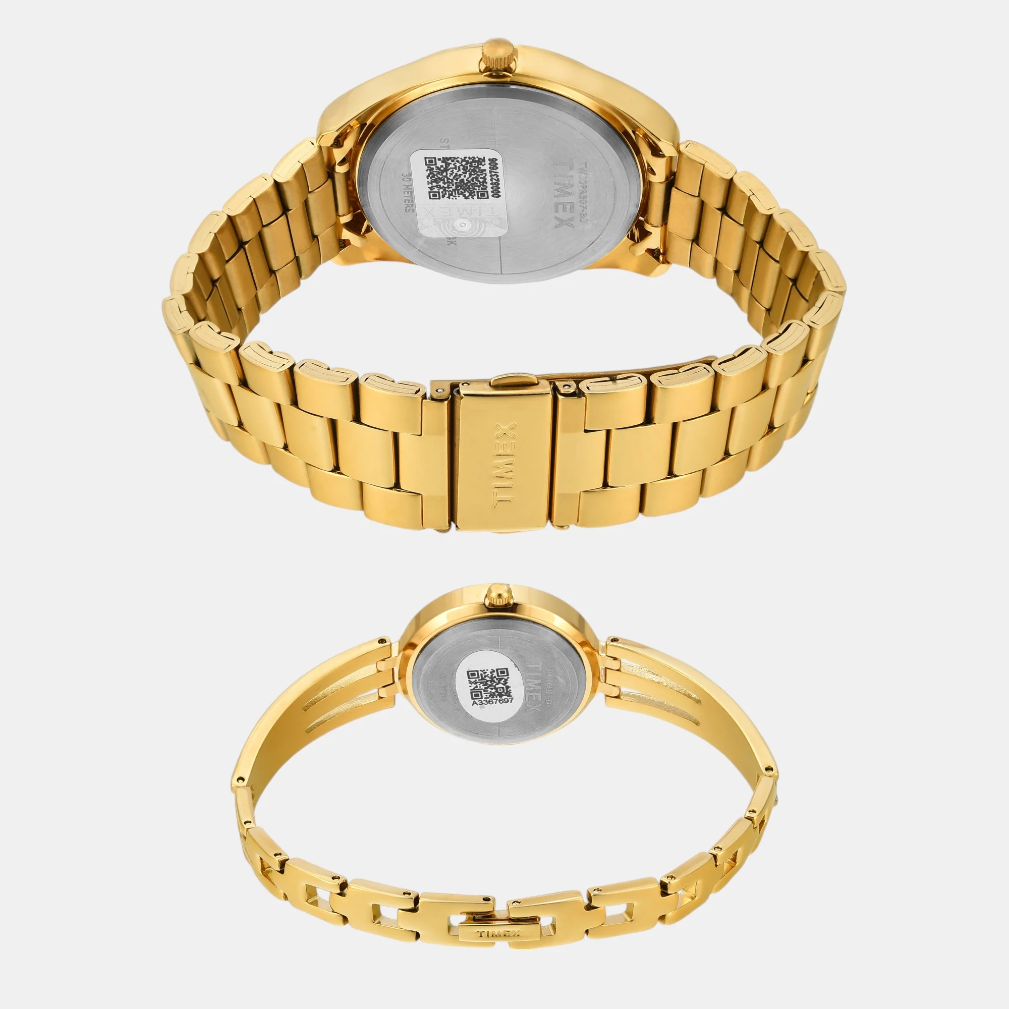 Fashion Couple Quartz Beige Dial Analog Stainless Steel Watch TW00PR307 - Image 6