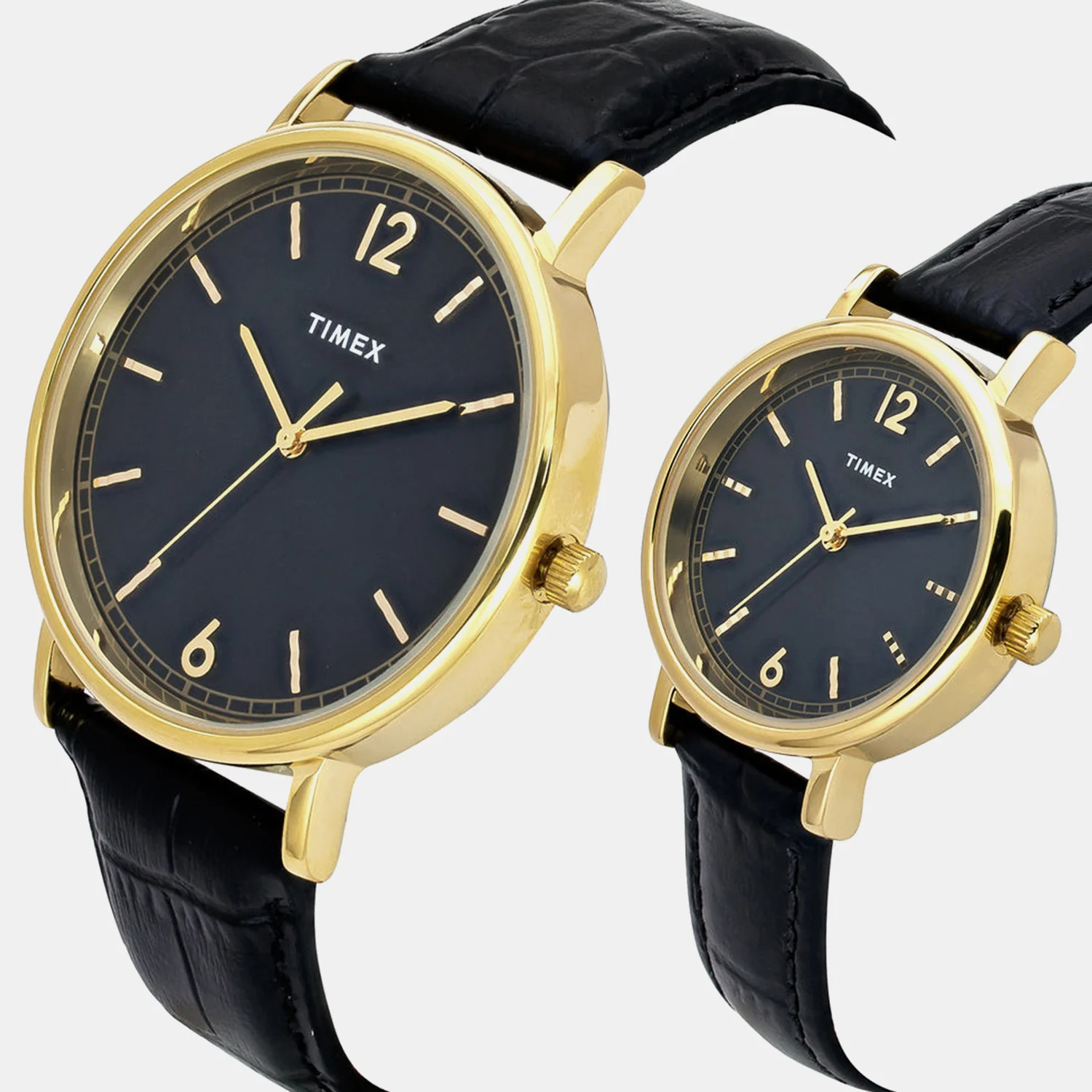 Fashion Couple Quartz Blue Dial Analog Leather Watch TW00PR335 - Image 2