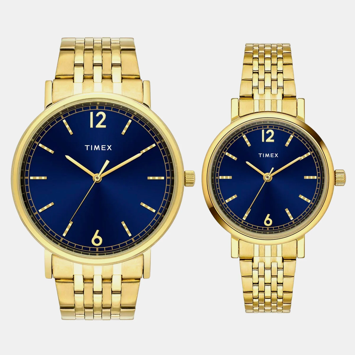 Fashion Couple Quartz Blue Dial Analog Stainless Steel Watch TW00PR337 - Image 6