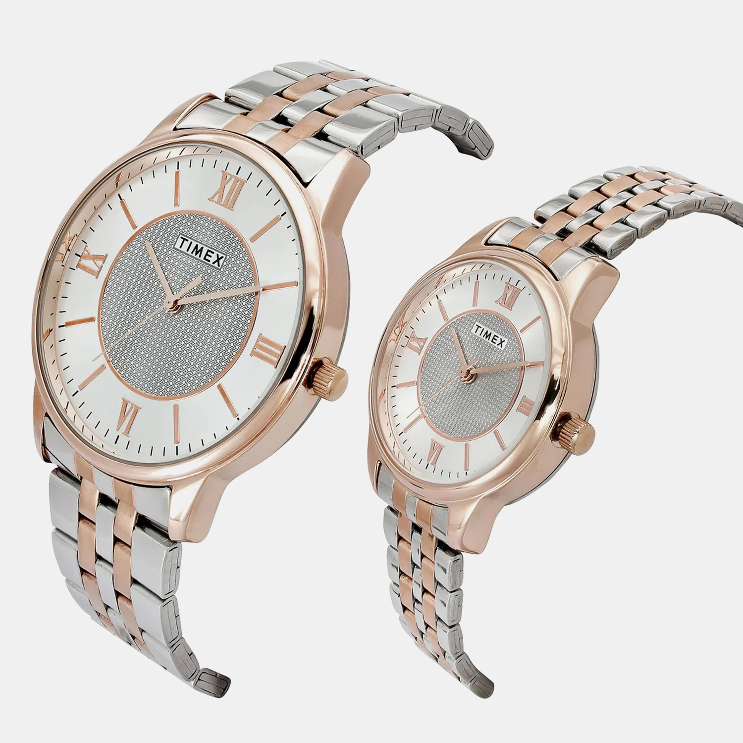 Fashion Couple Quartz Silver Dial Analog Stainless Steel Watch TW00PR334 - Image 2