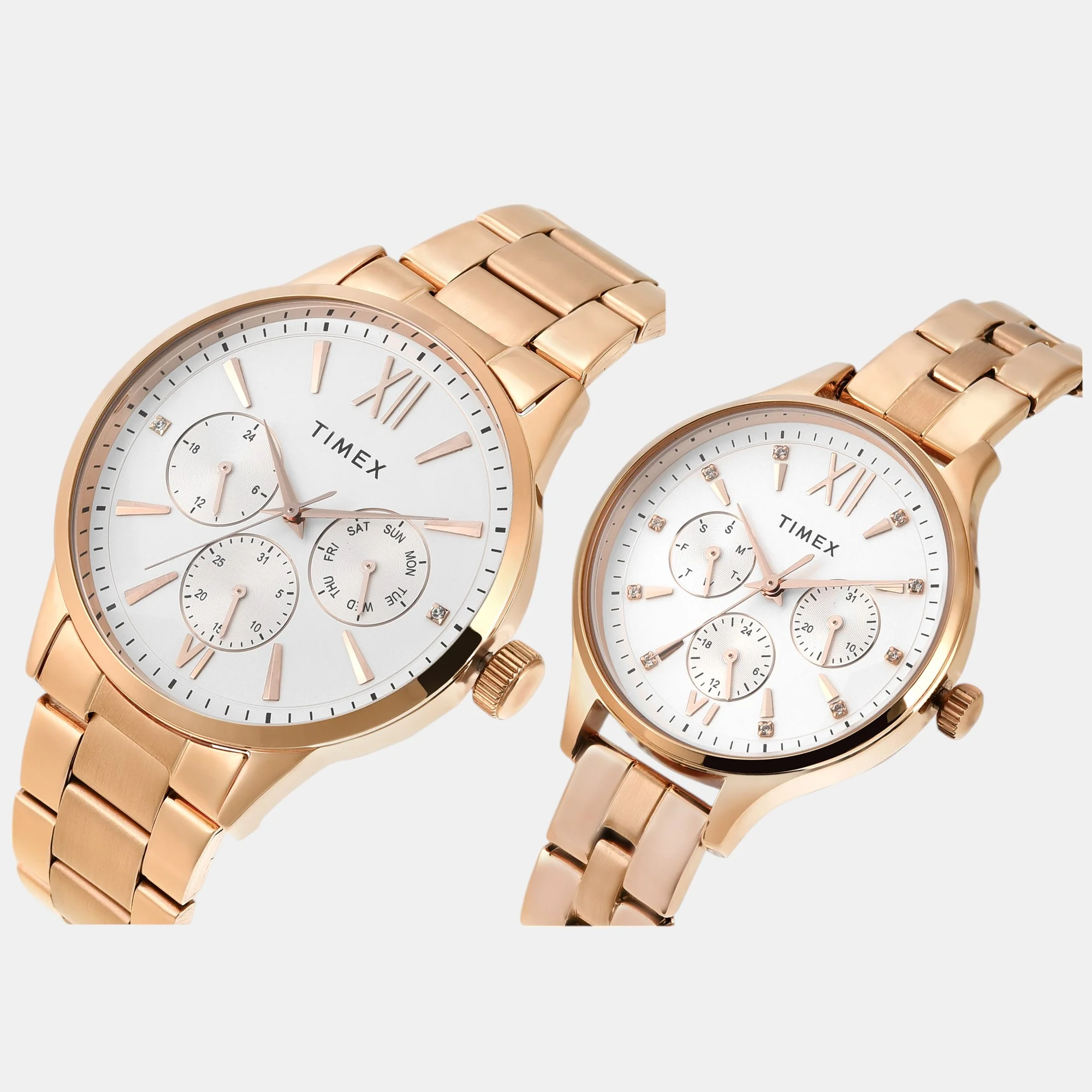 Fashion Couple Quartz Silver Dial Multi-Function Stainless Steel Watch TW00PR304 - Image 2