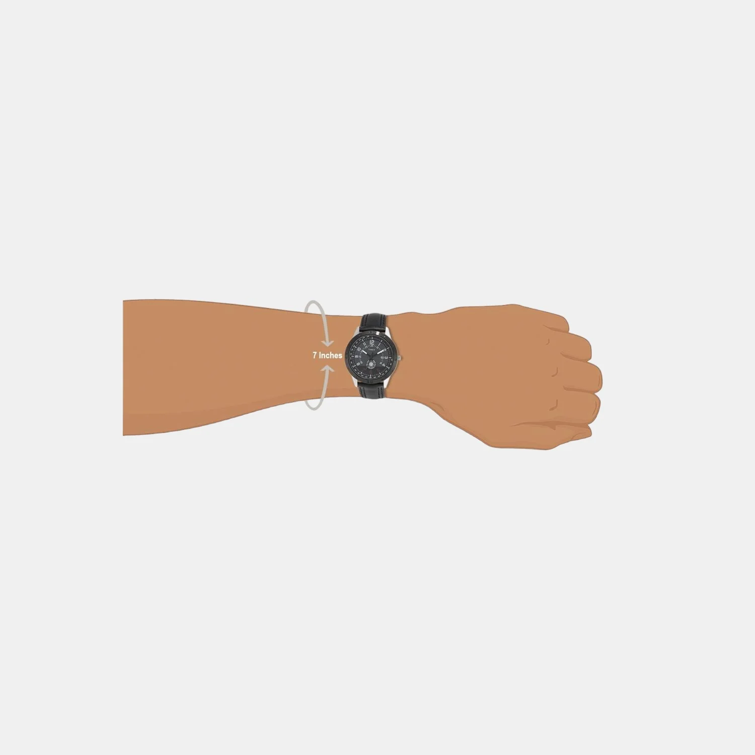 Fashion Men Quartz Black Dial Analog Leather Watch TI000U90200 - Image 4