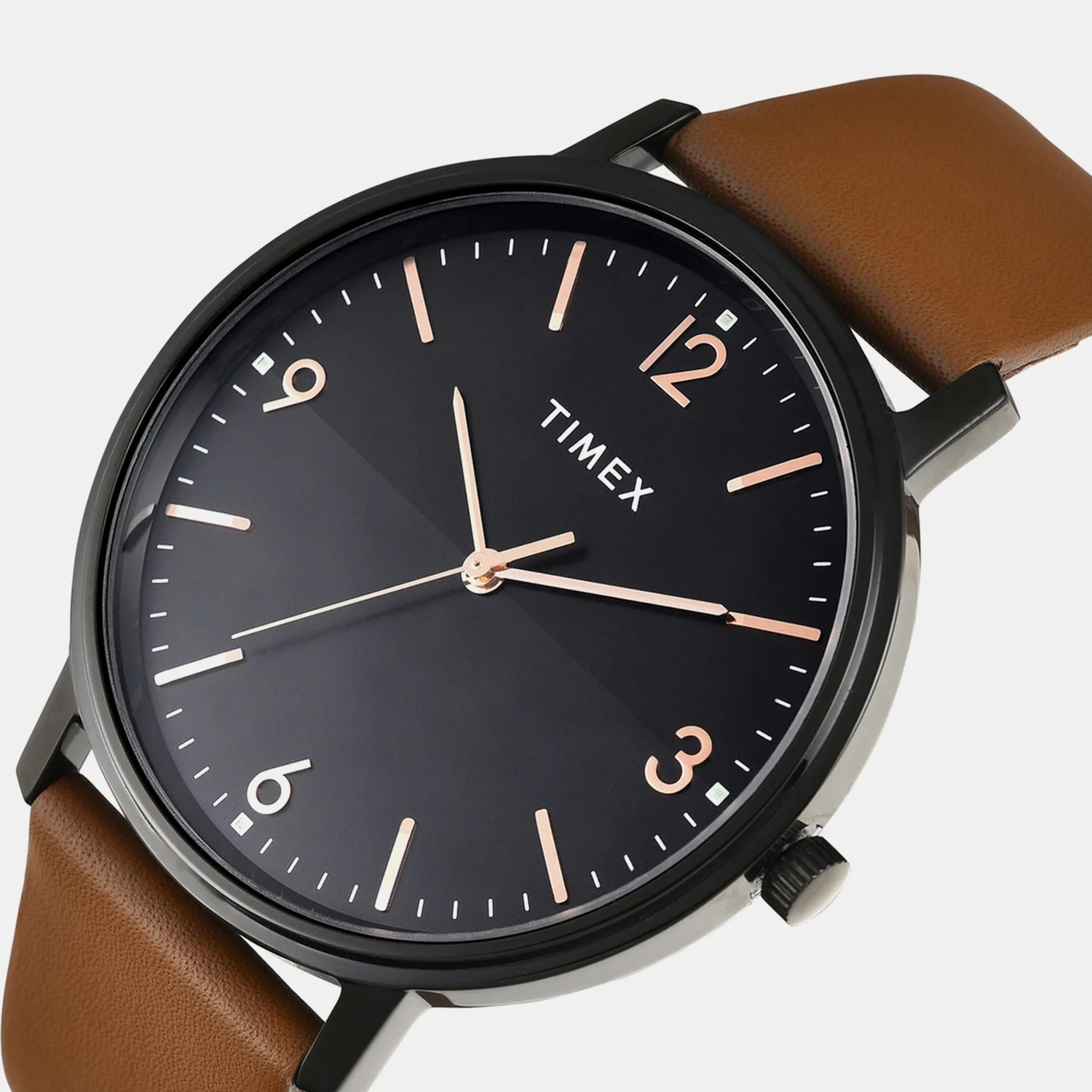 Fashion Men Quartz Black Dial Analog Leather Watch TW0TG8031 - Image 2