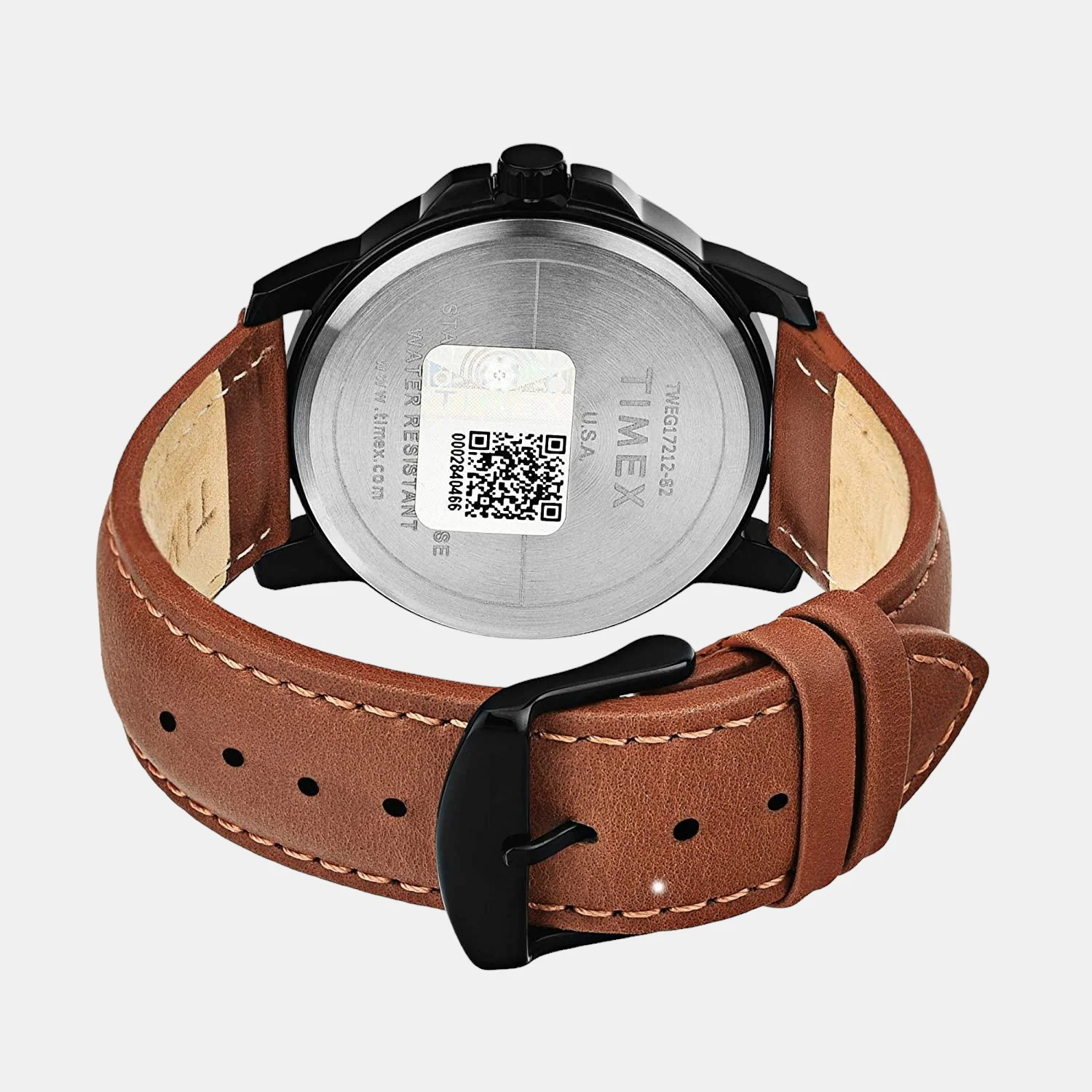 Fashion Men Quartz Black Dial Analog Leather Watch TWEG17212 - Image 2
