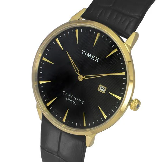 Fashion Men Quartz Black Dial Analog Leather Watch TWEG21901 - Image 2
