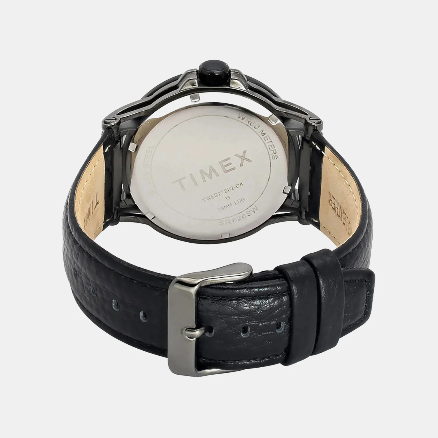 Fashion Men Quartz Black Dial Analog Leather Watch TWEG27802 - Image 4