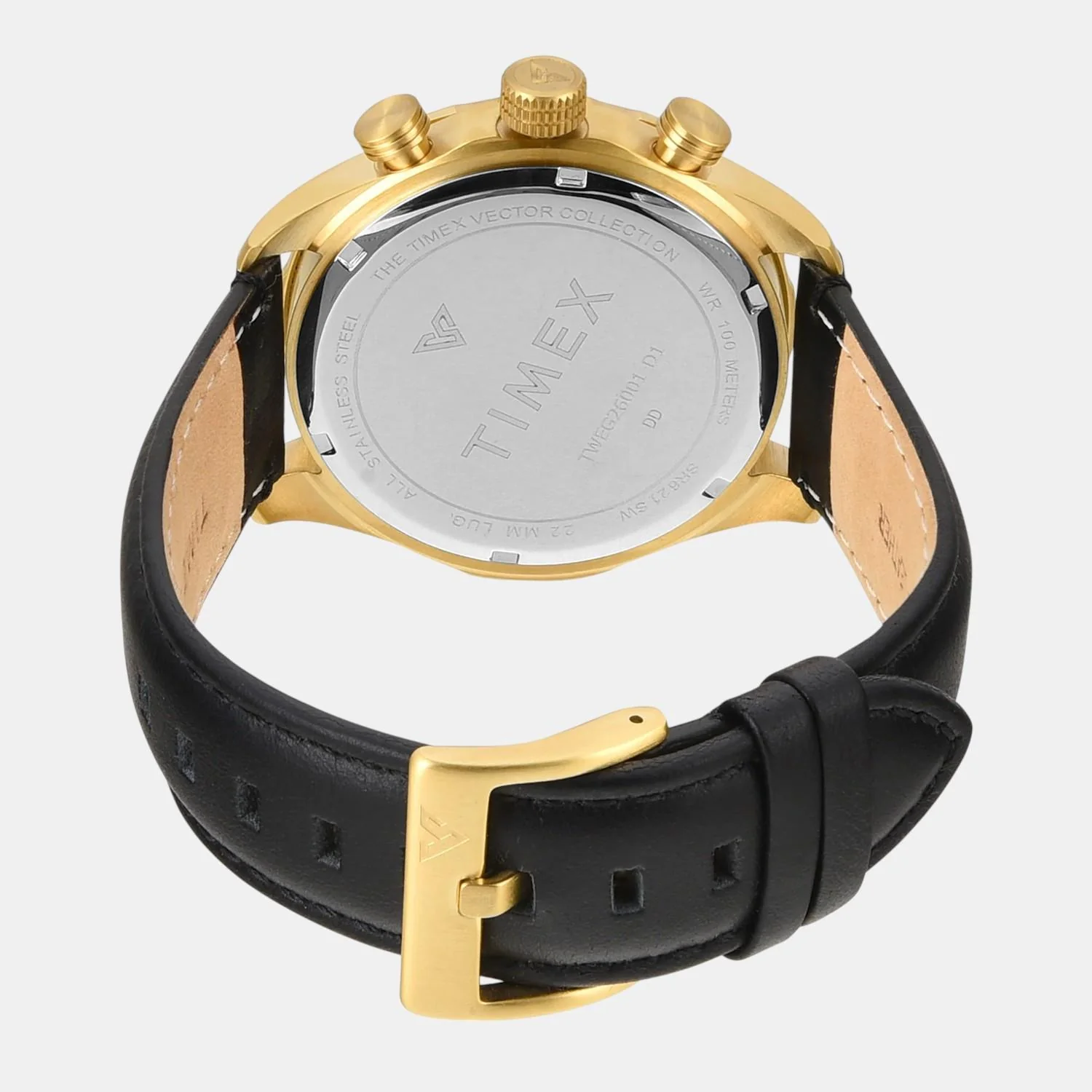 Fashion Men Quartz Black Dial Chronograph Leather Watch TWEG26001 - Image 5
