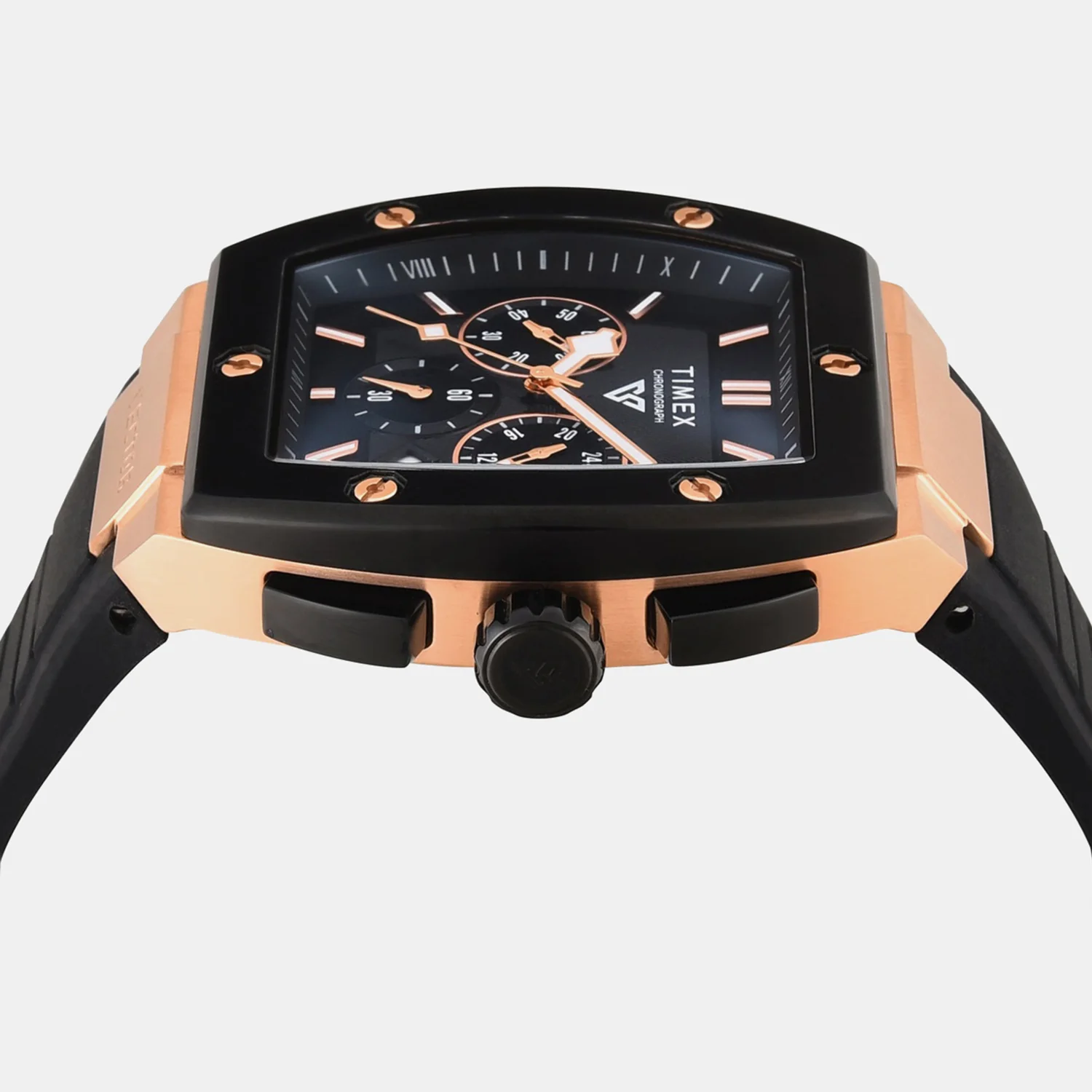 Fashion Men Quartz Black Dial Chronograph Silicone Watch TWEG26201 - Image 2
