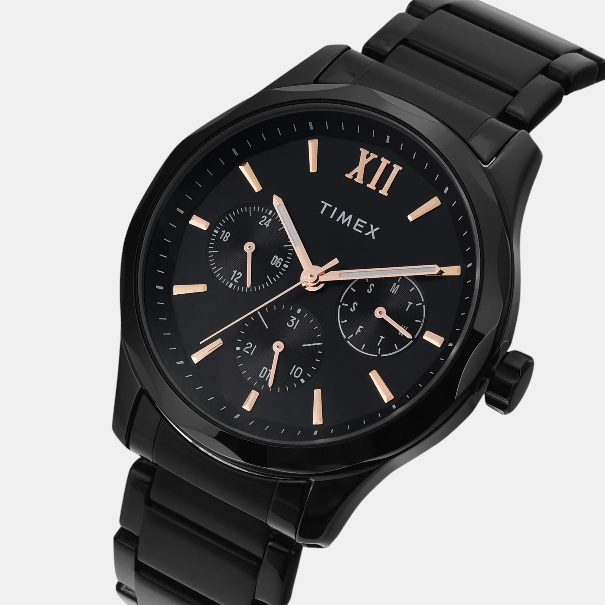 Fashion Men Quartz Black Dial Multi-Function Stainless Steel Watch TW0TG7625 - Image 2