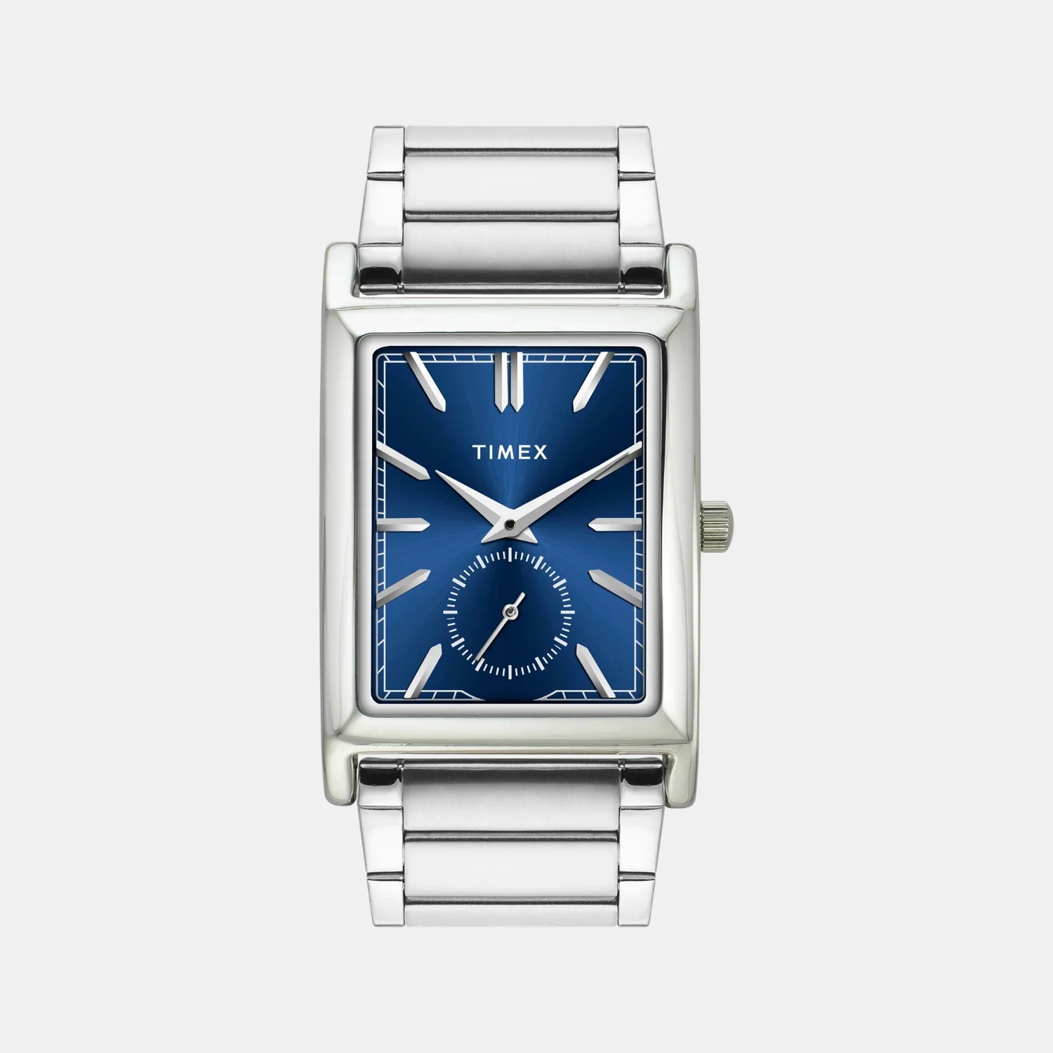 Fashion Men Quartz Blue Dial Analog Stainless Steel Watch TW000L523