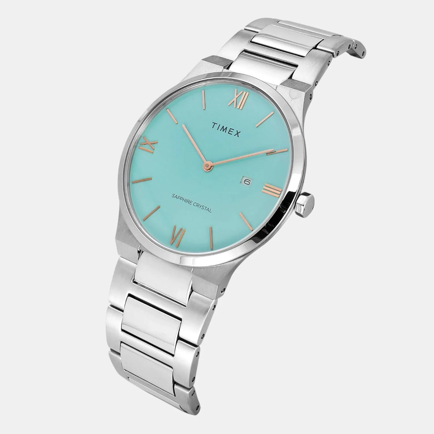 Fashion Men Quartz Blue Dial Analog Stainless Steel Watch TWEG23604 - Image 2