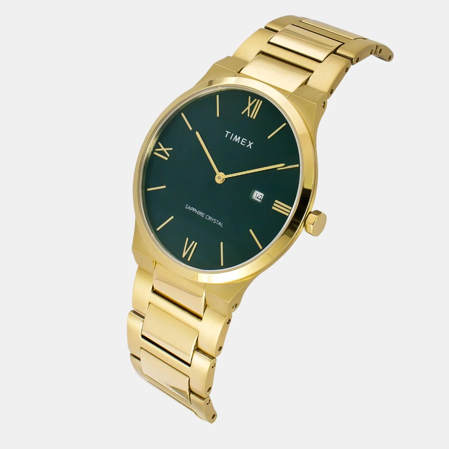Fashion Men Quartz Green Dial Analog Stainless Steel Watch TWEG23605 - Image 2
