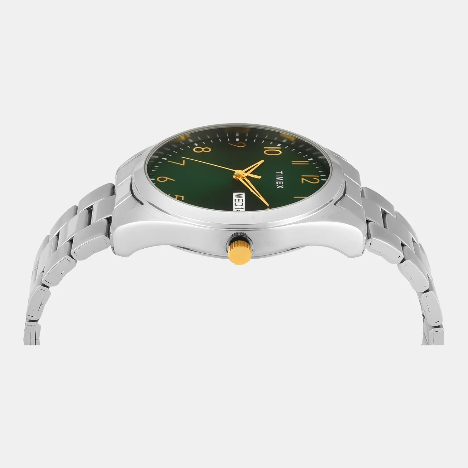 Fashion Men Quartz Green Dial Analog Stainless Steel Watch TWTG10421 - Image 3