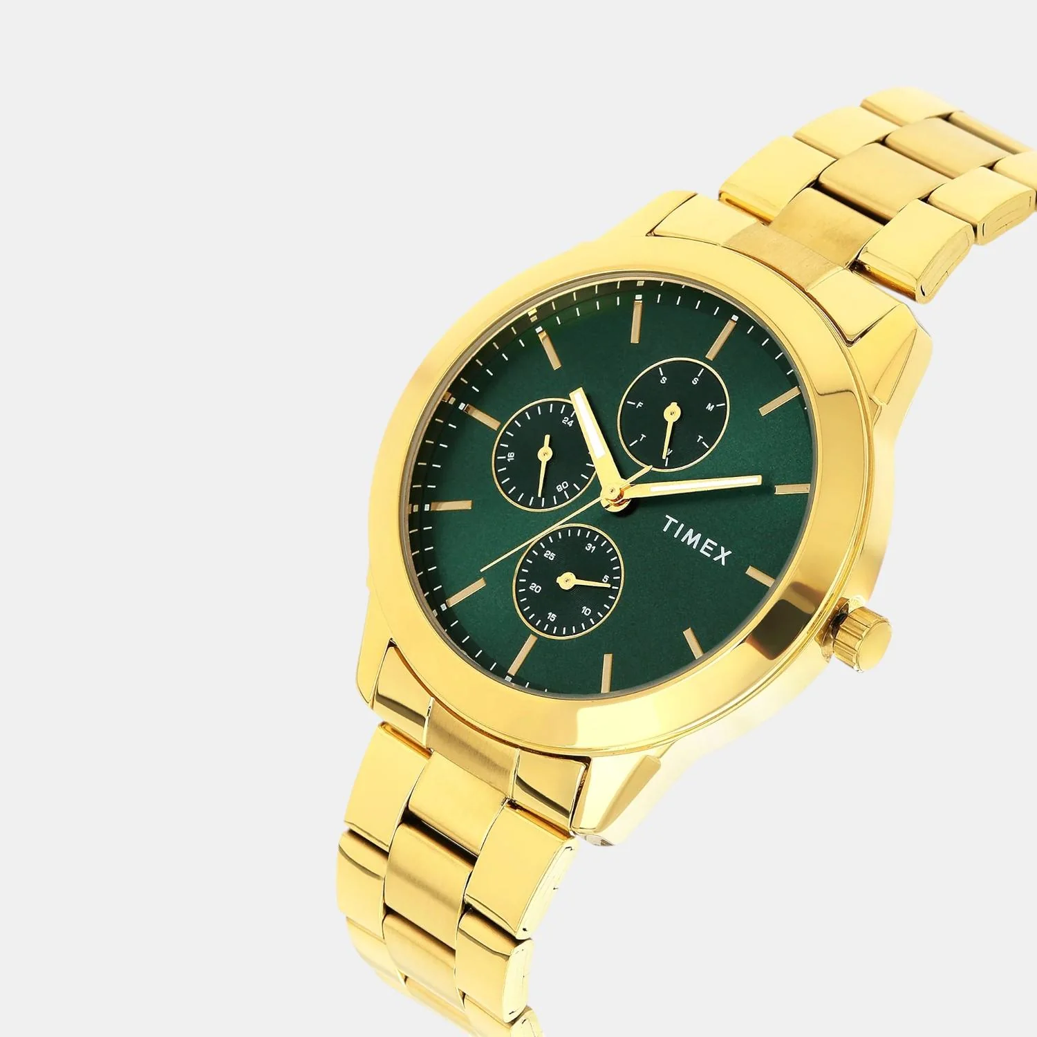 Fashion Men Quartz Green Dial Multi-Function Stainless Steel Watch TWEG18522 - Image 2