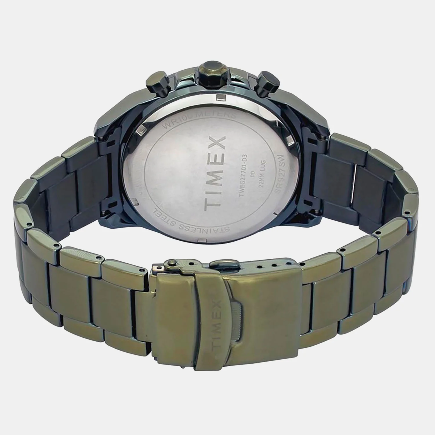 Fashion Men Quartz Green Dial Multi-Function Stainless Steel Watch TWEG27701 - Image 4