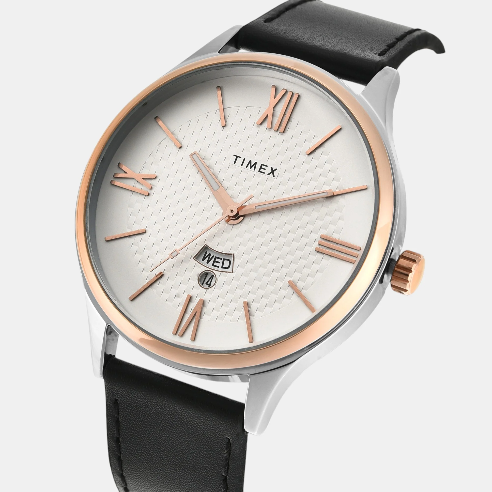 Fashion Men Quartz Silver Dial Analog Leather Watch TWEG18427 - Image 2
